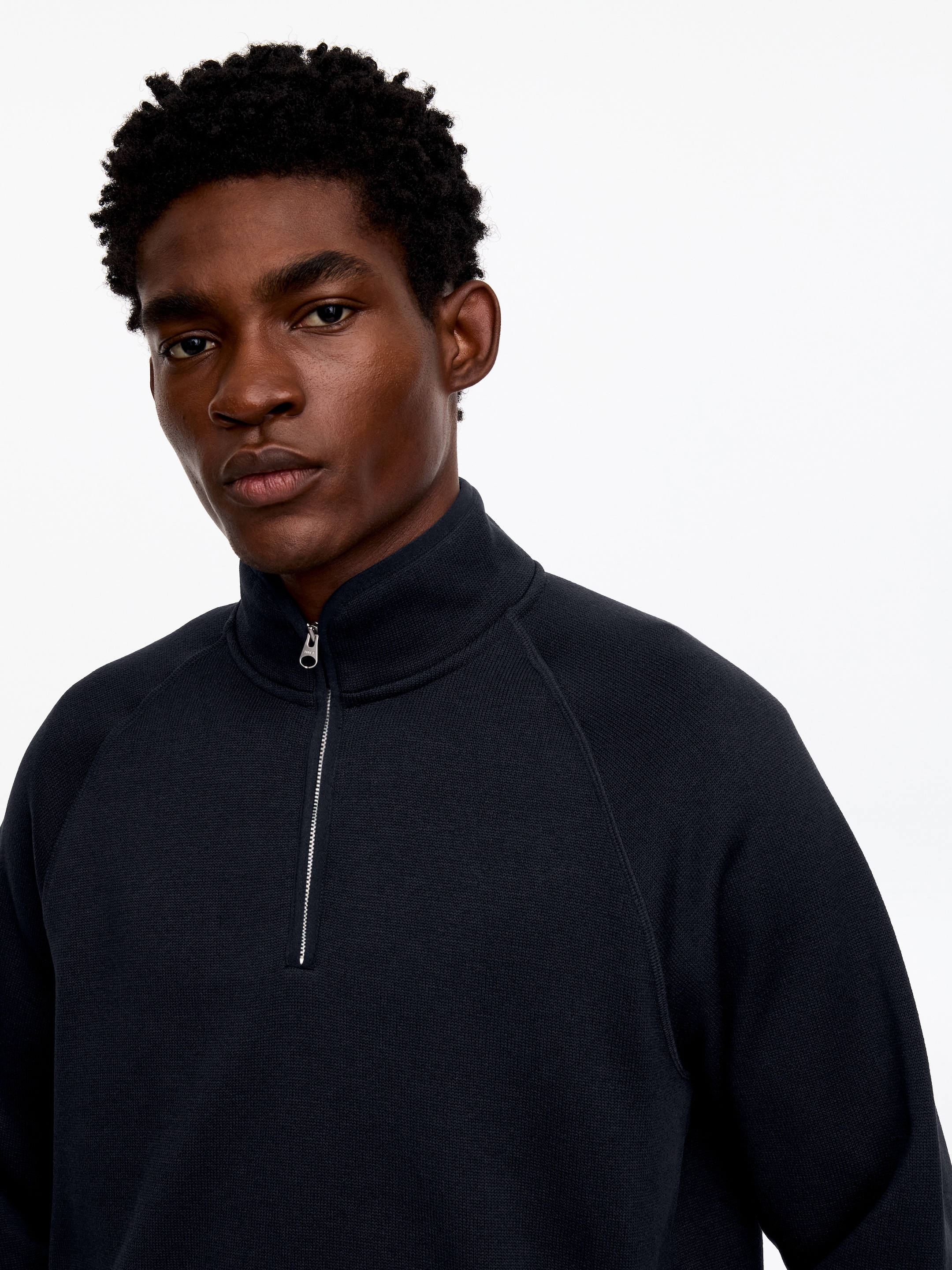 ARKET ACTIVE Half-Zip Jumper - Dark Navy - Regular fit - men - StillMedia/Lookbook - 5