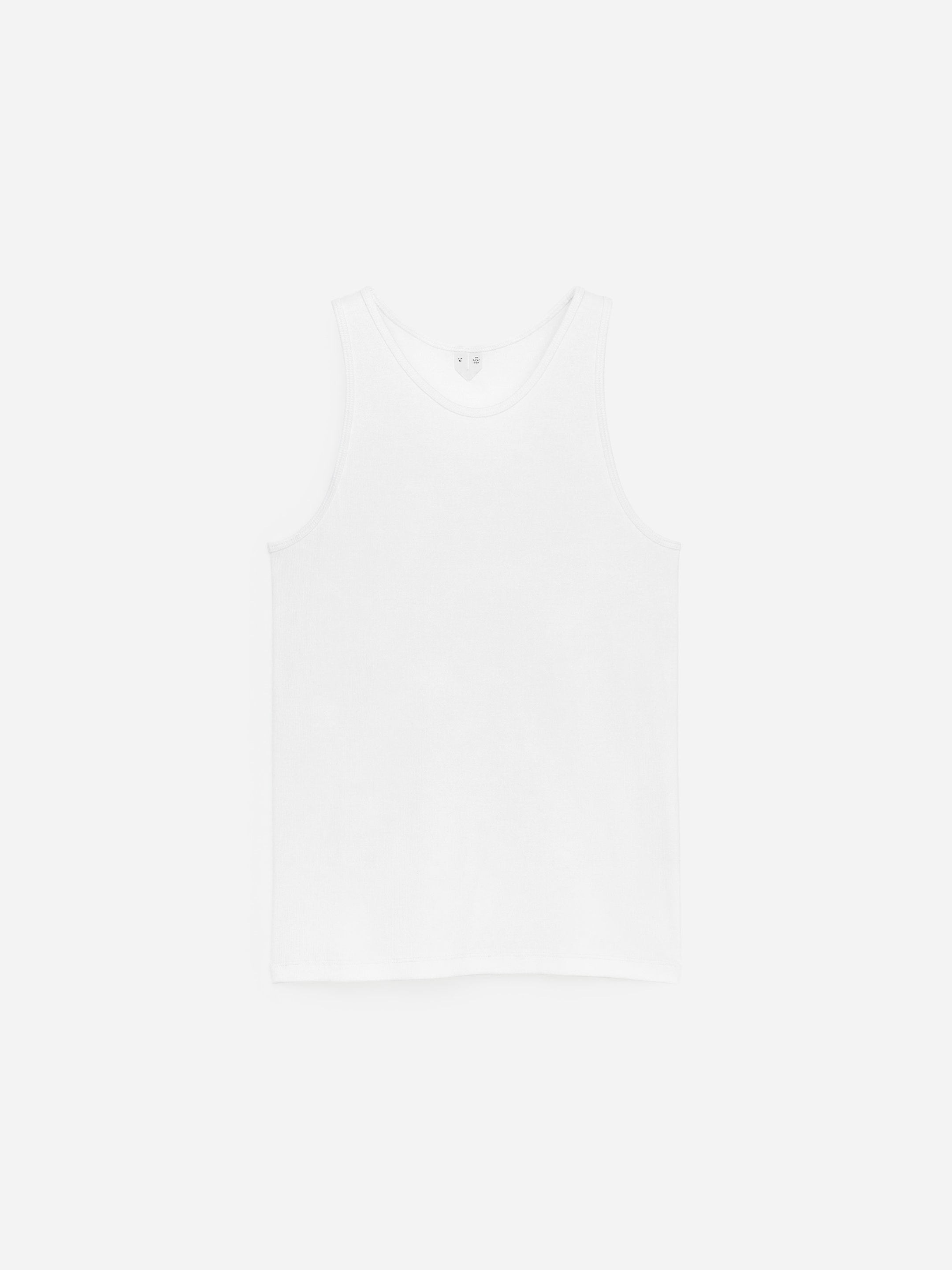 Ribbed Tank Top-#FFFFFF-18264
