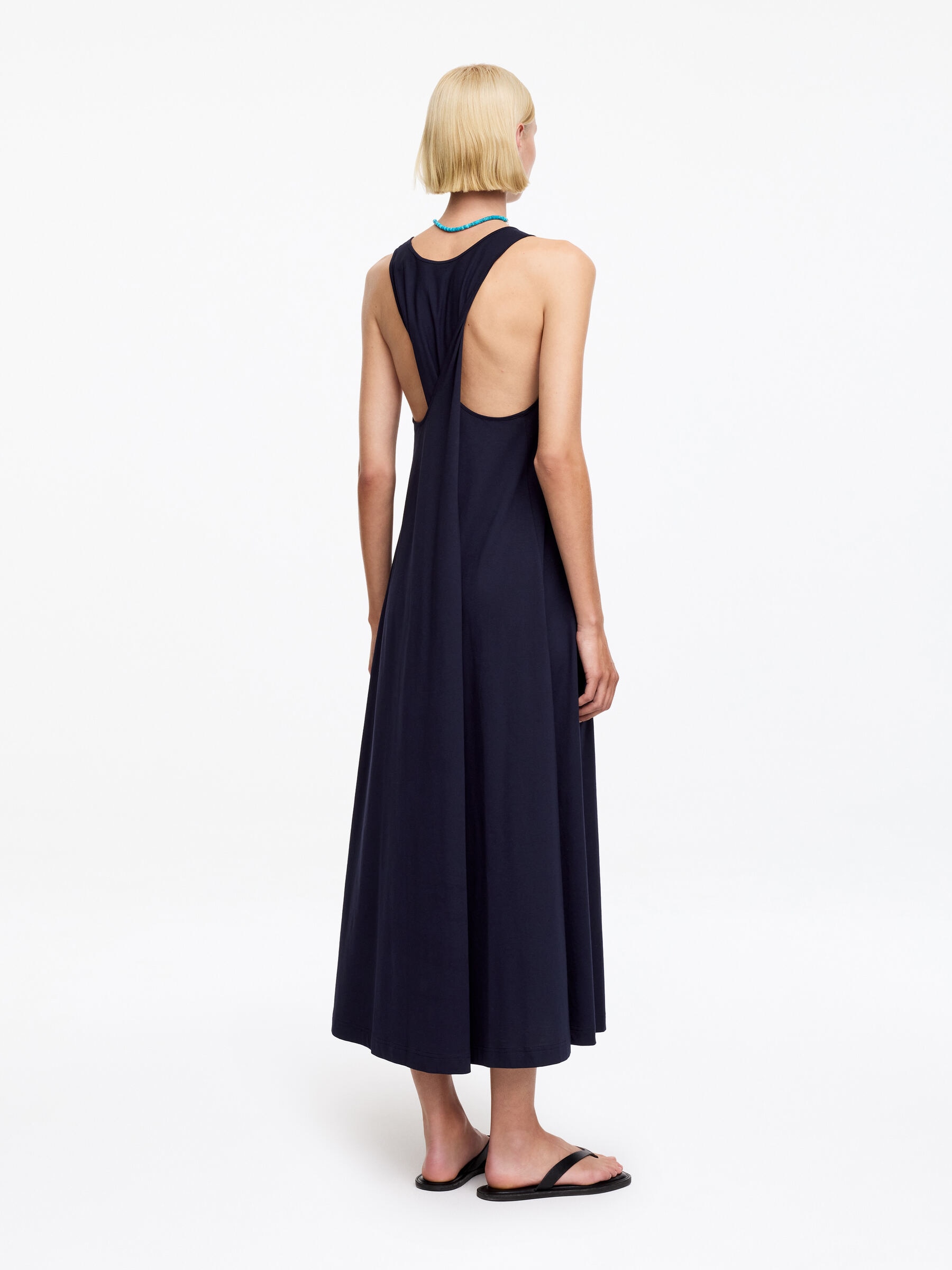 Twisted Back Maxi Dress - Navy - Regular fit - Women - StillMedia/Lookbook - 5