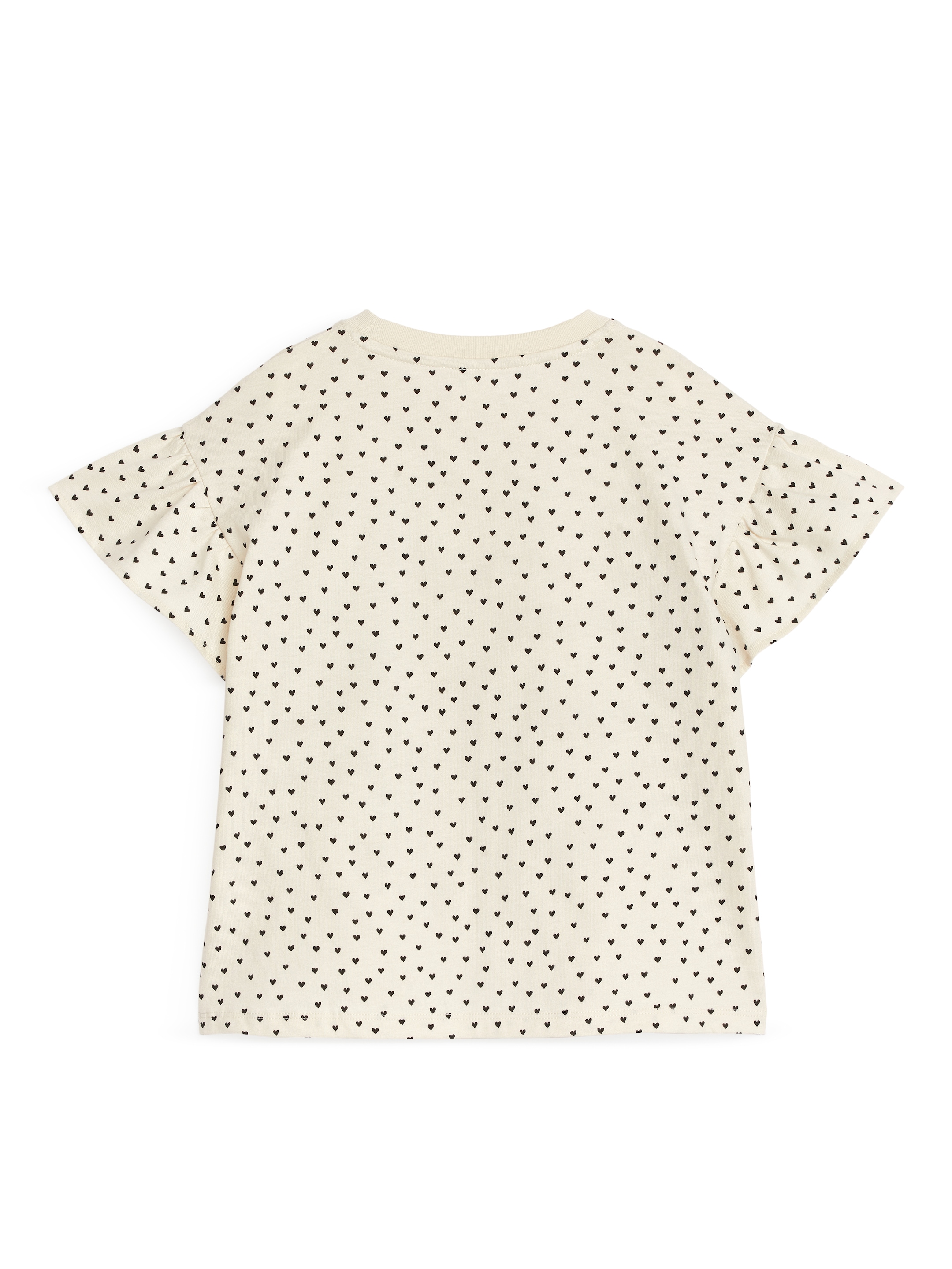 T-Shirt mit Rüschen - Cremeweiß/Herzen - Regular Fit - Kinder - StillMedia/DescriptiveStillLife - 1