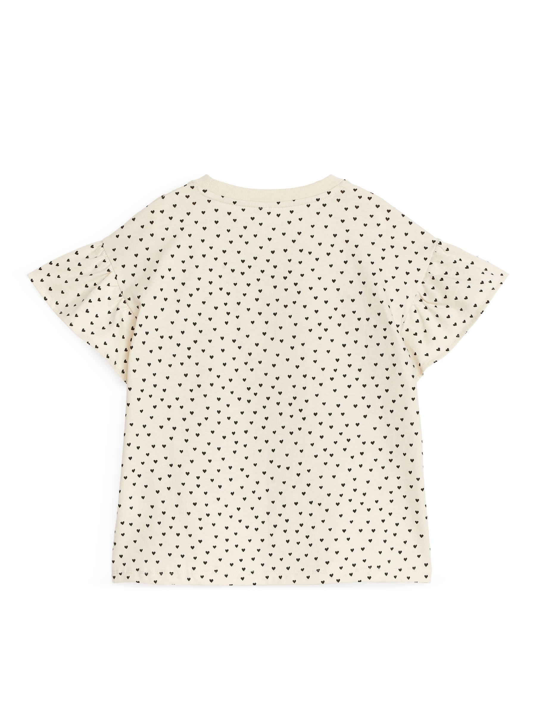 T-Shirt mit Rüschen - Cremeweiß/Herzen - Regular Fit - Kinder - StillMedia/DescriptiveStillLife - 1