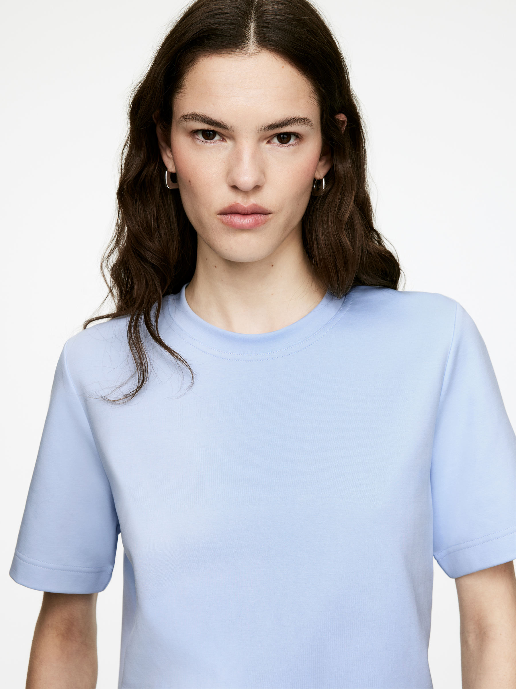 PEARL Heavyweight T-Shirt - Light Blue - Regular fit - Women - StillMedia/Lookbook - 7