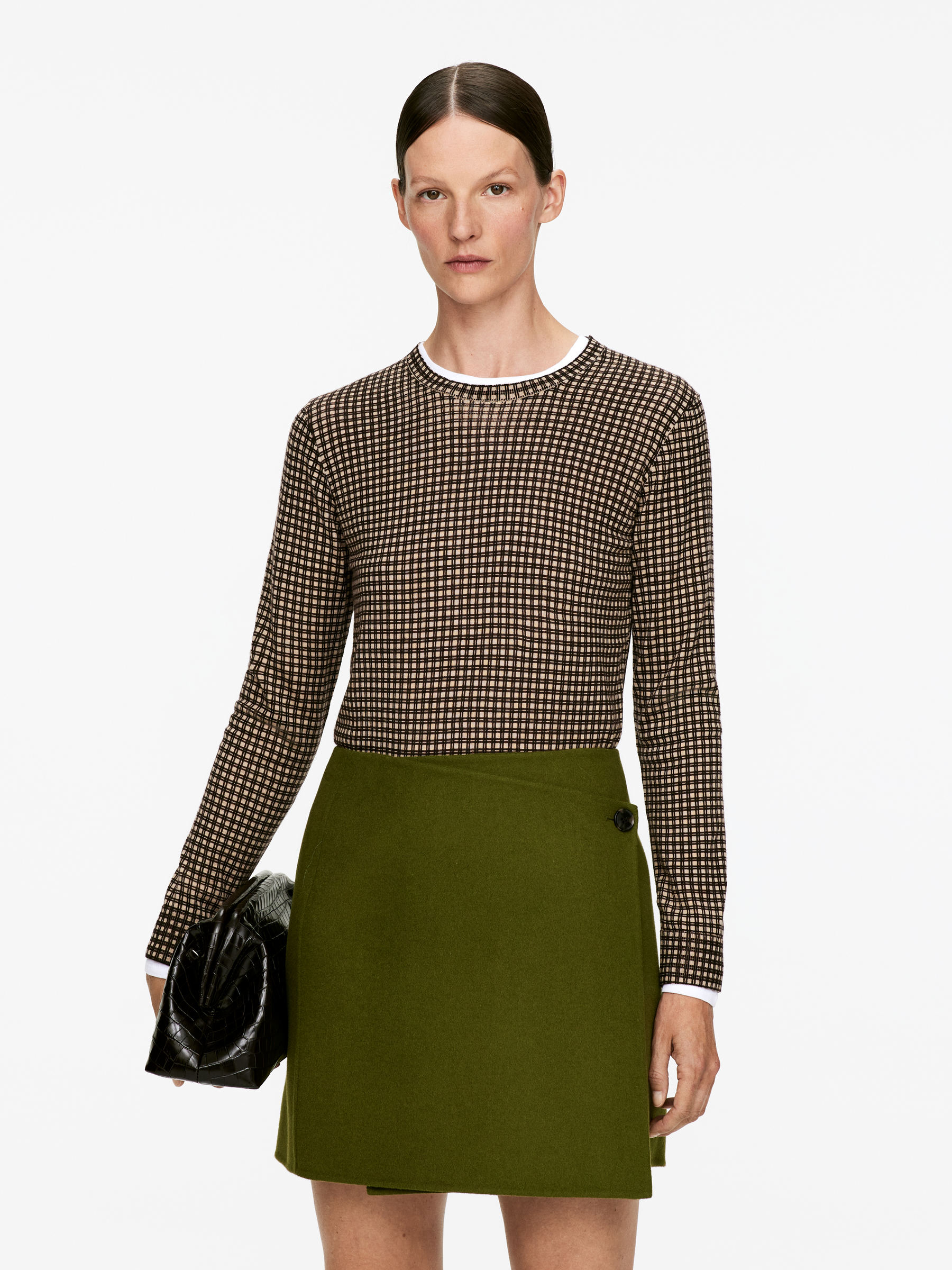 Crew-Neck Wool Jumper-#BEB298-16569