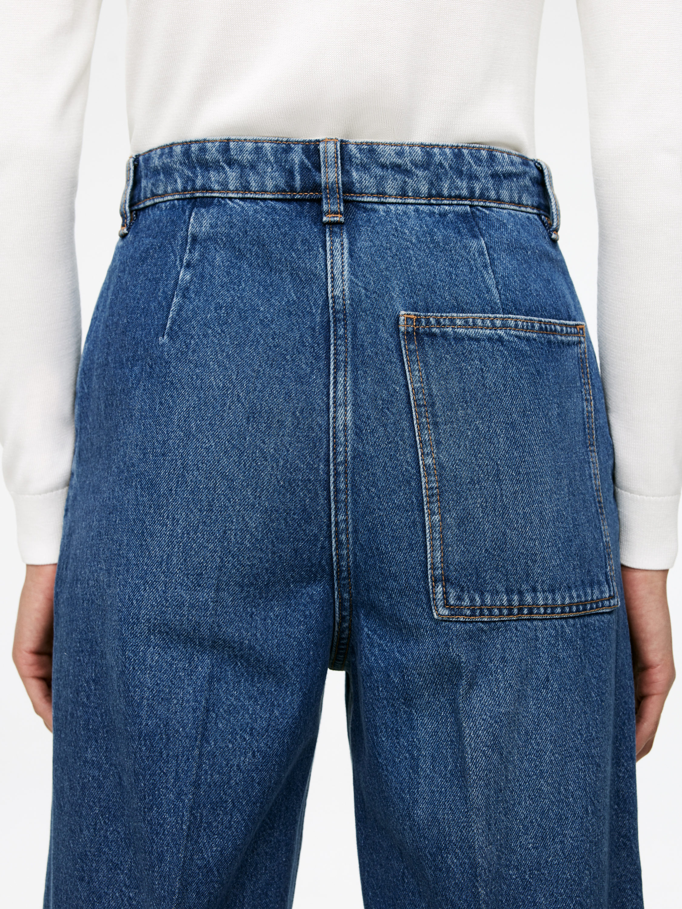 Wide Turn-Up Jeans - Blue - Relaxed fit - Women - StillMedia/Lookbook - 7