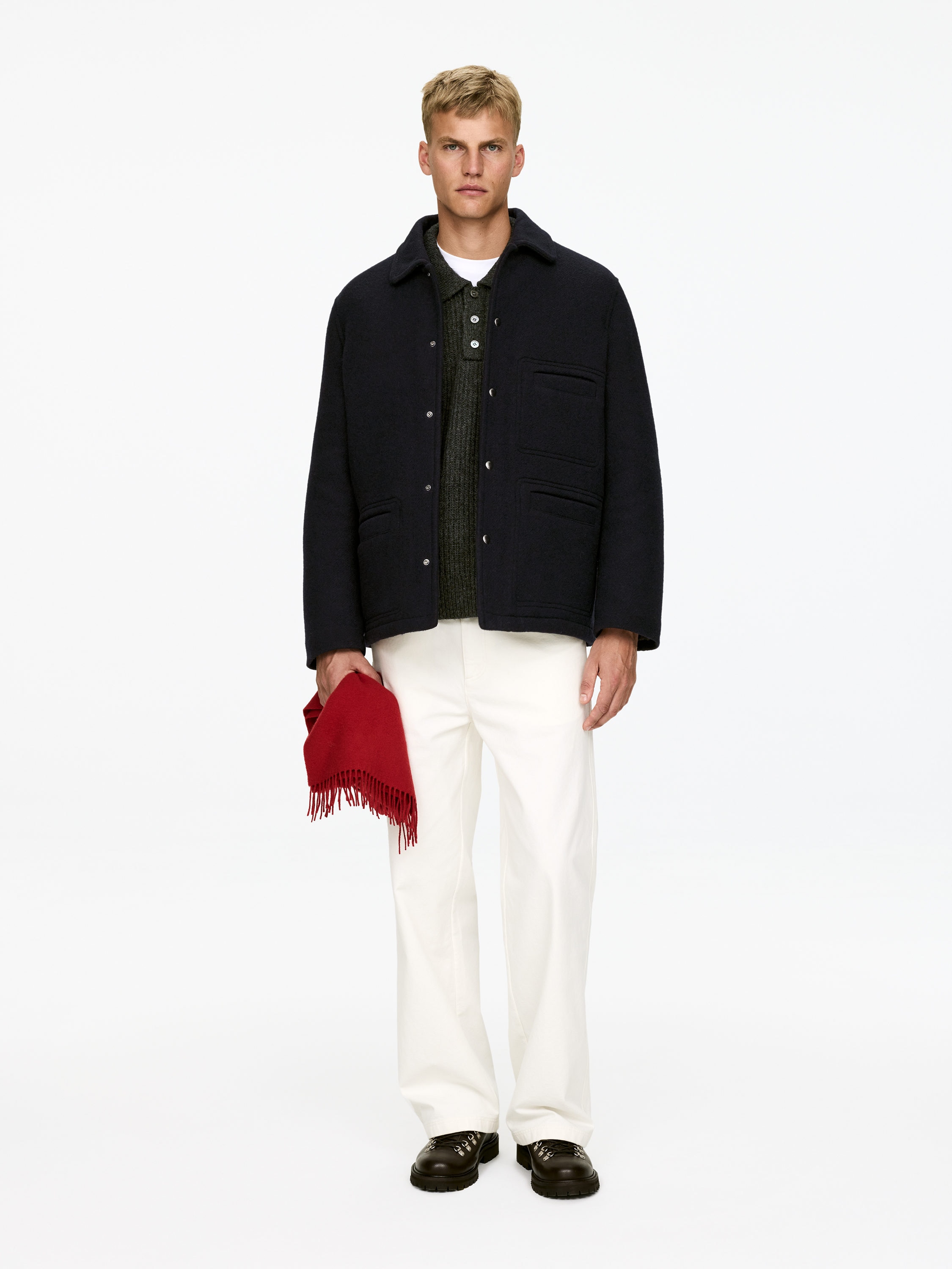 Veste en laine mélangée-#272930-17370