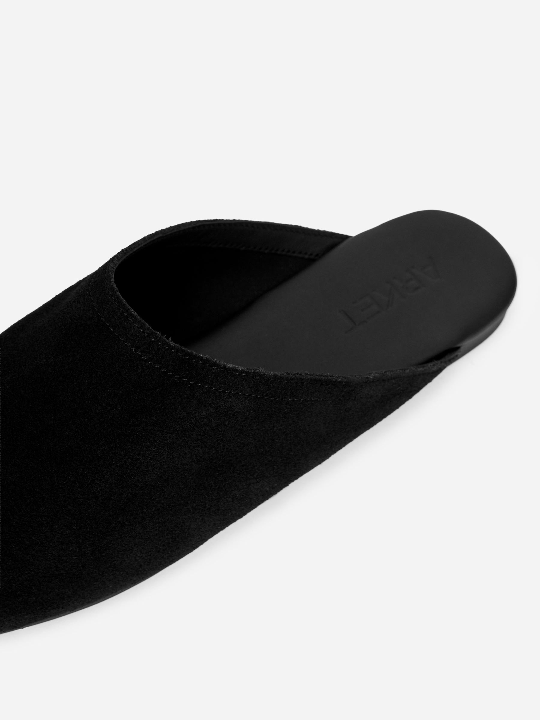 Suede Travel Slippers - Black - Women - StillMedia/DescriptiveDetail - 7