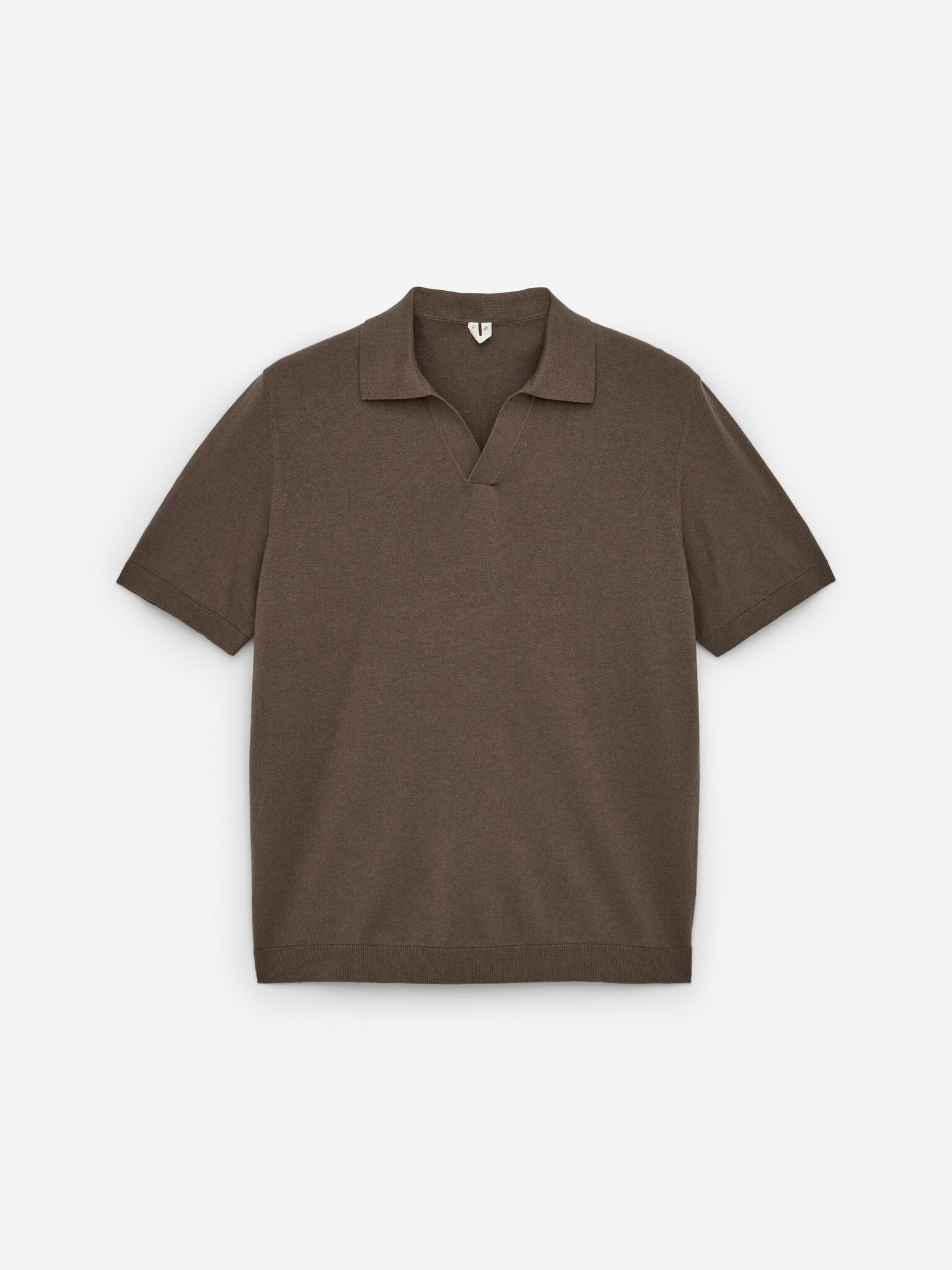 Polo en lin et coton - Taupe/Bleu foncé/Bleu foncé/Bordeaux/Taupe clair/Vert kaki/Bleu foncé - 1