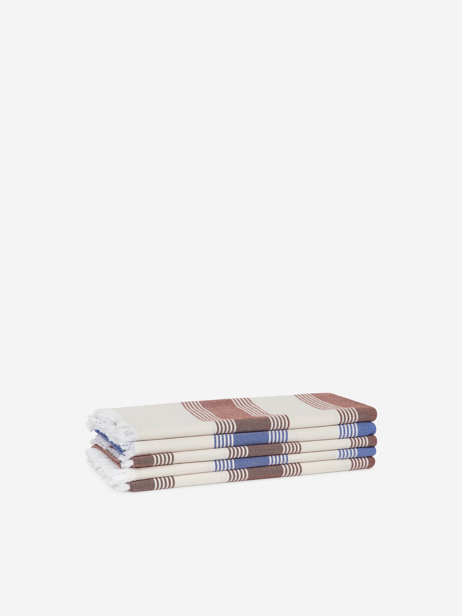Cotton Beach Blanket - Off White/Blue - 3