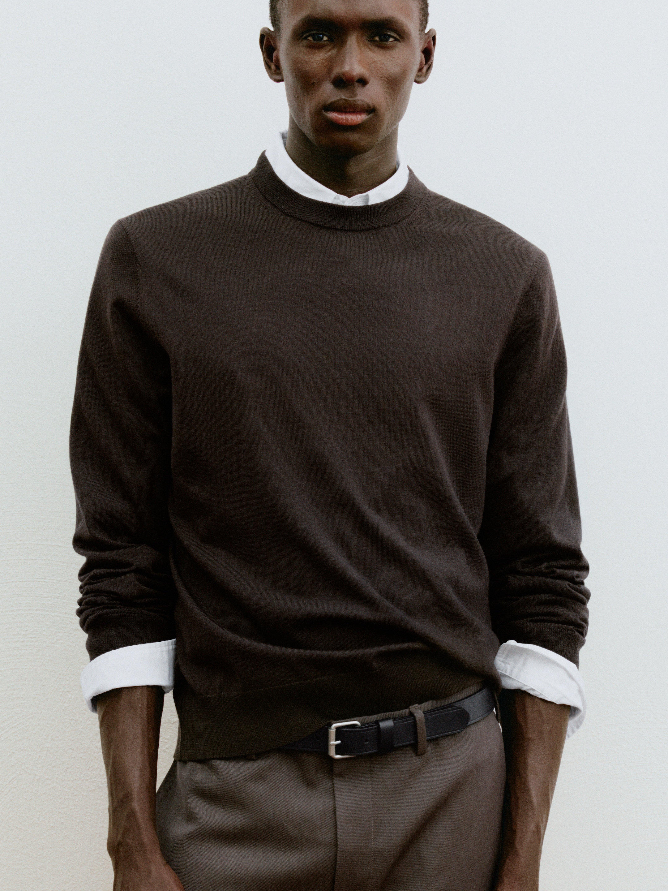 Ceinture fine en cuir - Noir - men - StillMedia/Environmental - 1