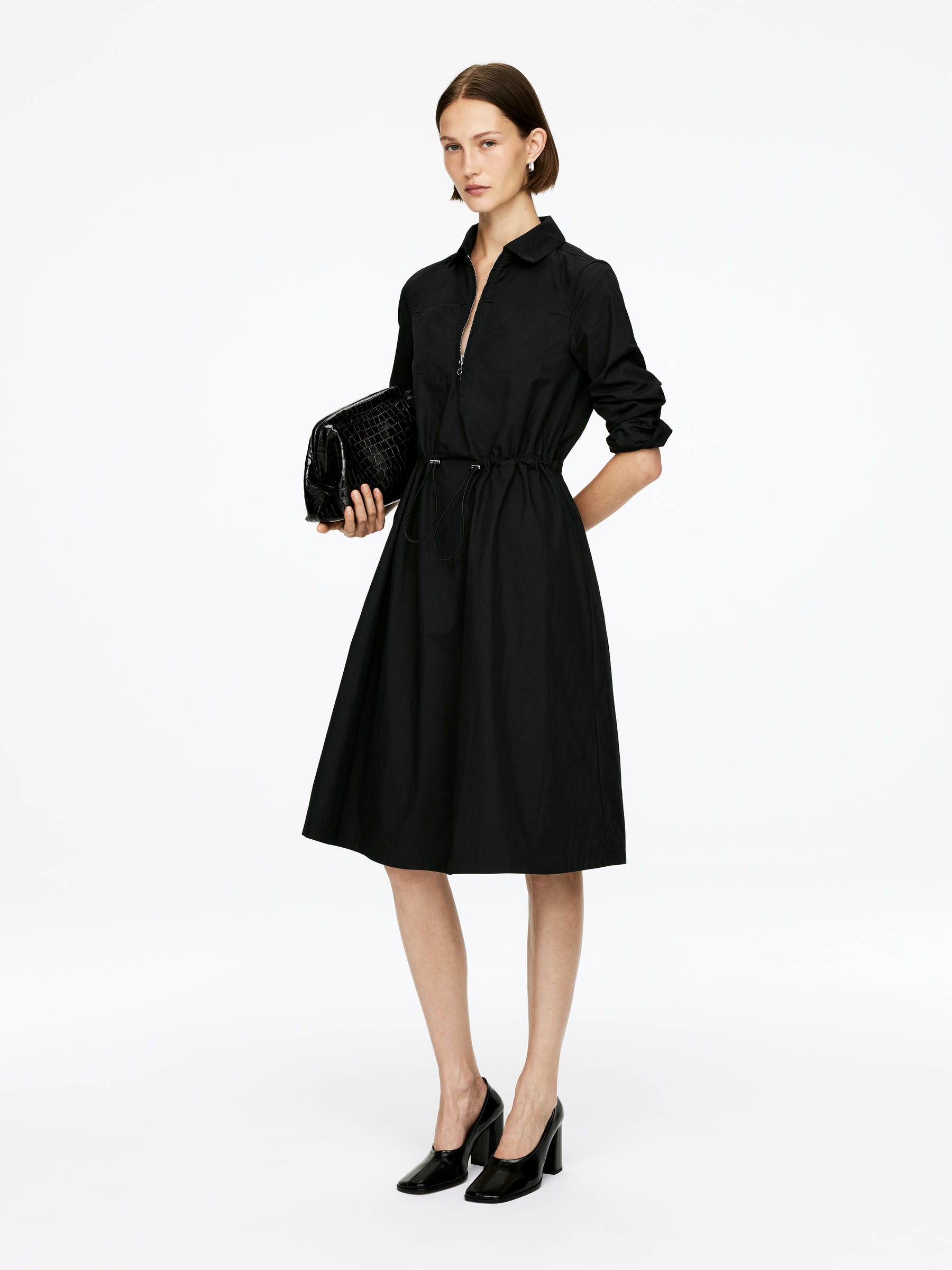 Drawstring Dress - Black - Regular fit - Women - StillMedia/Lookbook - 6