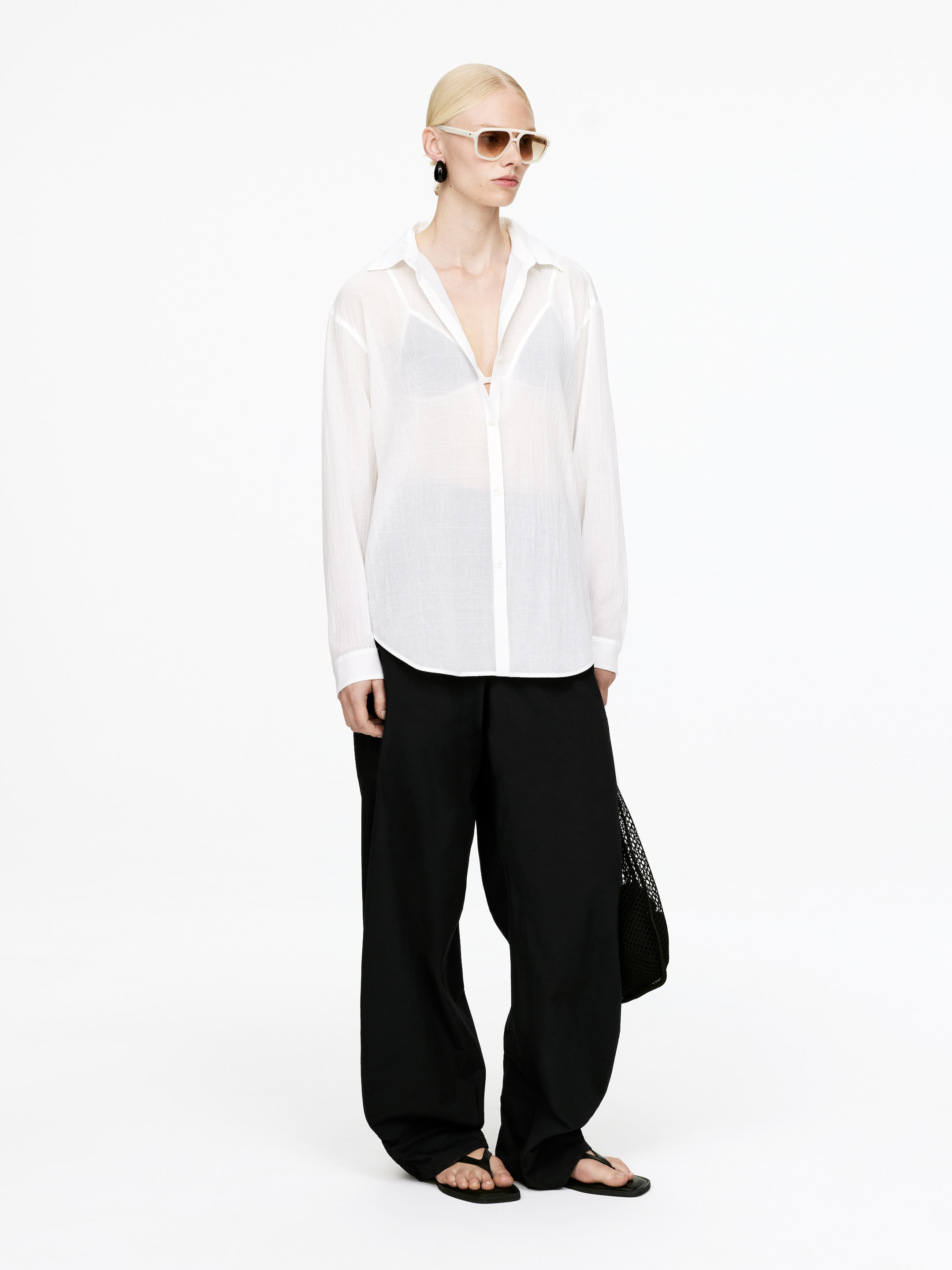 Grotere afbeelding bekijken: Voile overhemd - White - DAMES | H&M BE 2