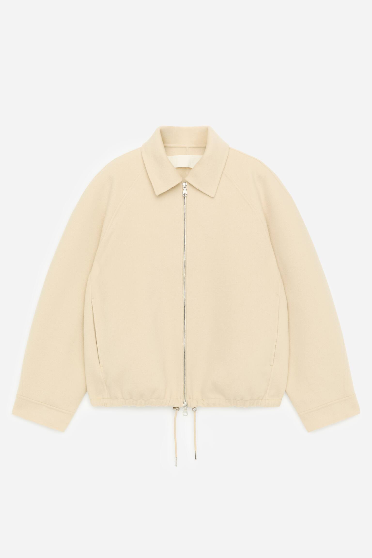 Kurtka z dwustronnej mieszanki z wełną - Beżowy - 2