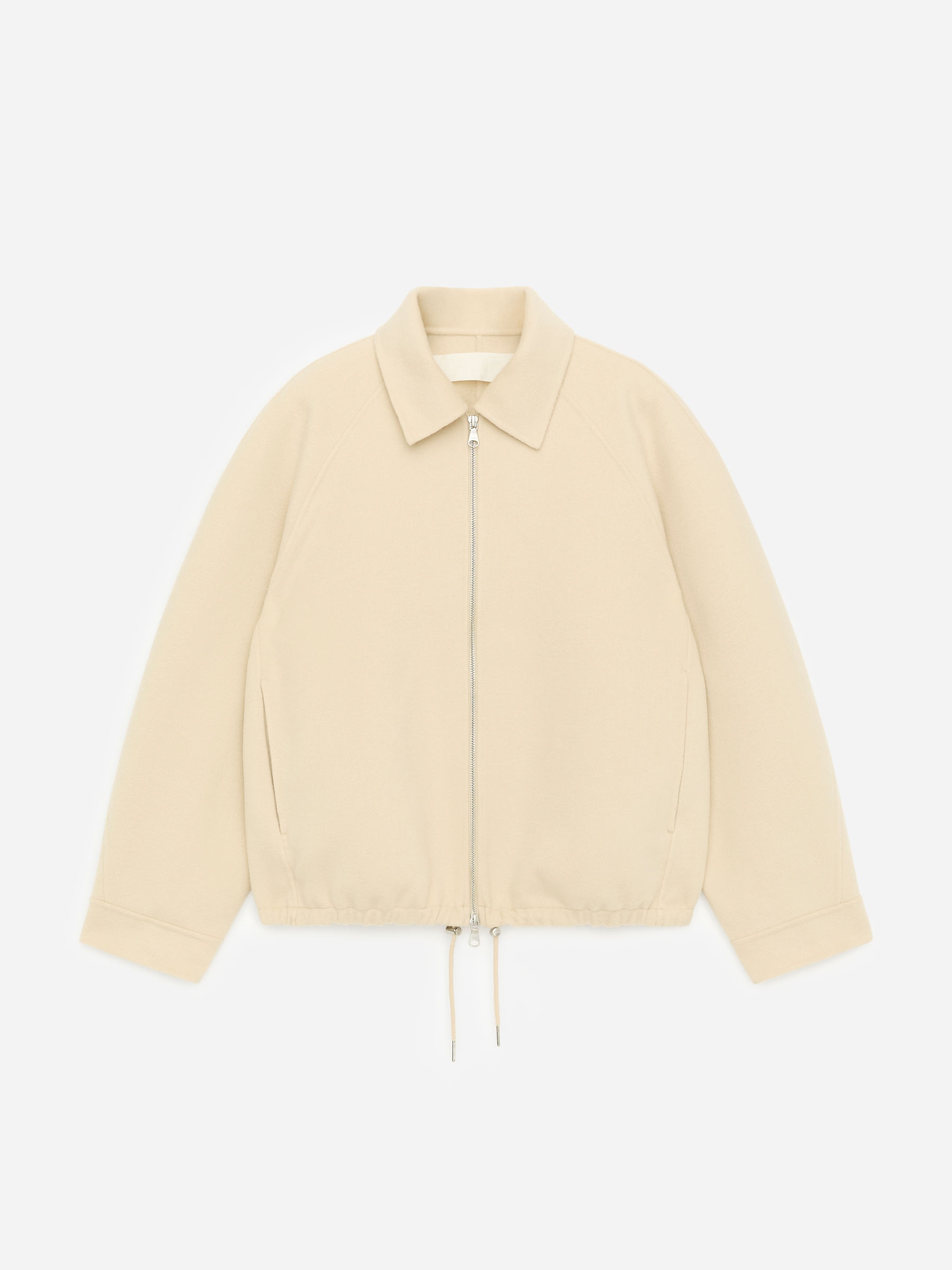 Wool-Blend Doublé Jacket-Beige-17559