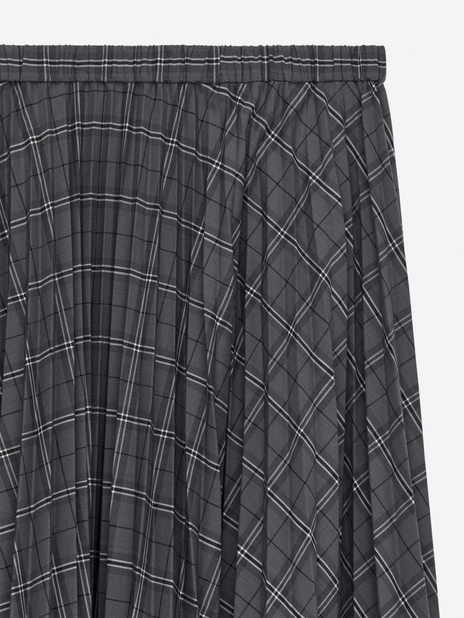 Pleated Skirt - Grey/Checkered - 6