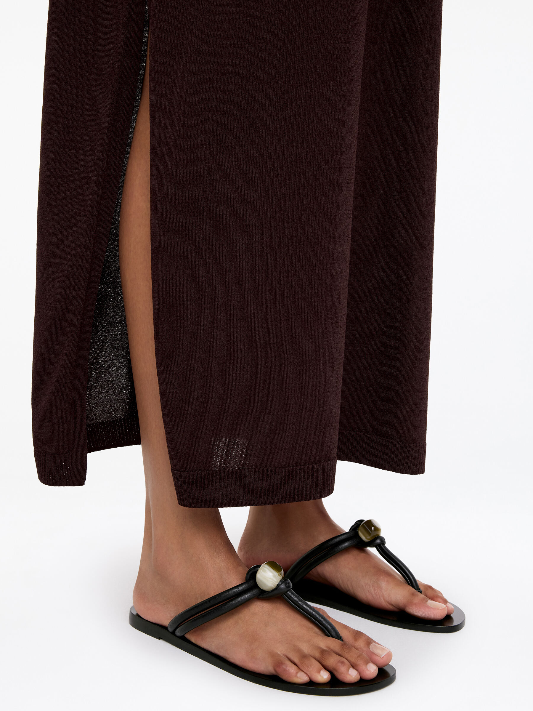 Beaded Leather Flip Flops - Black - Women - StillMedia/Lookbook - 7