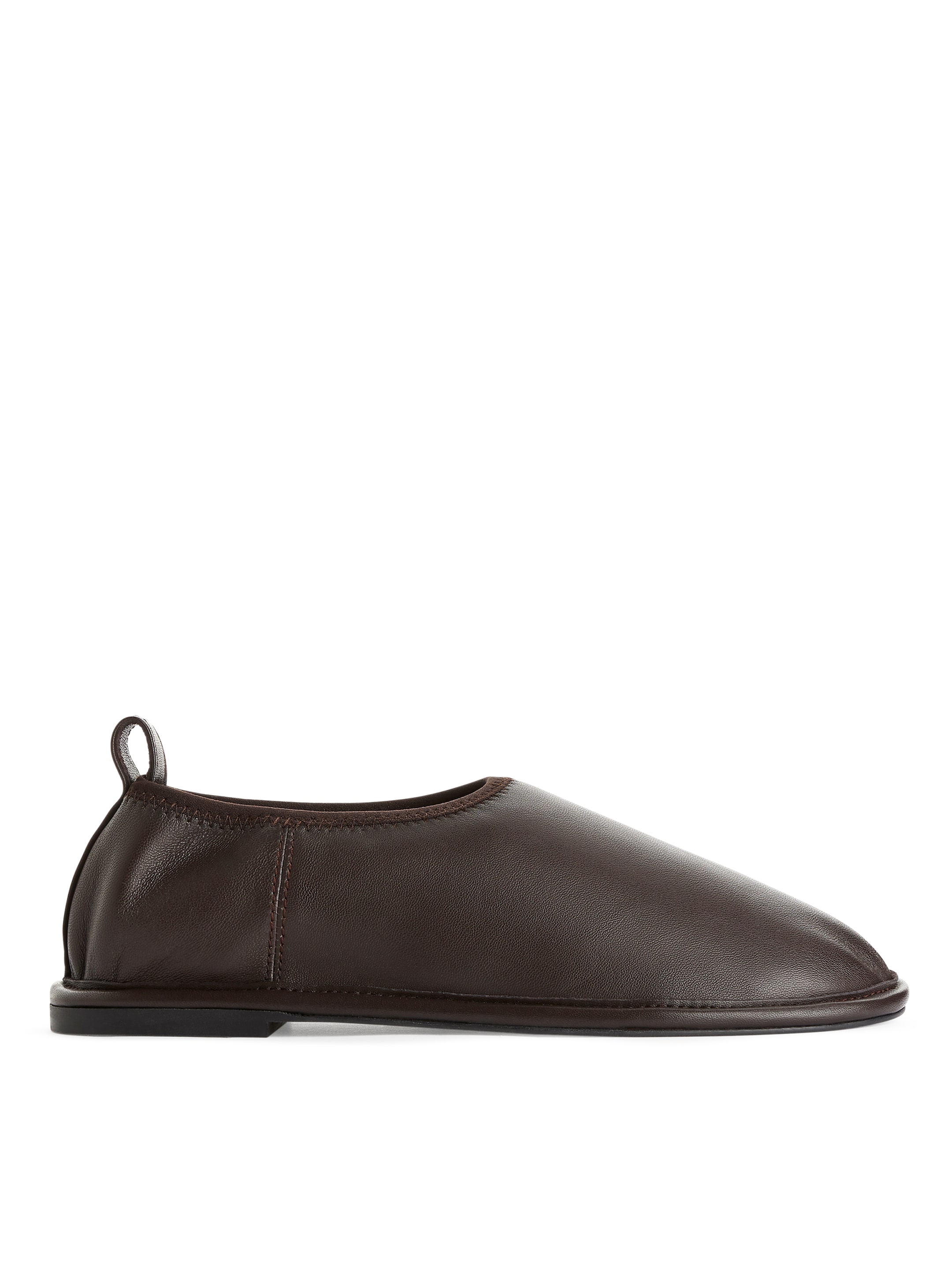 Flacher Pull-on-Lederschuh - Dunkelbraun - Damen - StillMedia/DescriptiveStillLife - 3