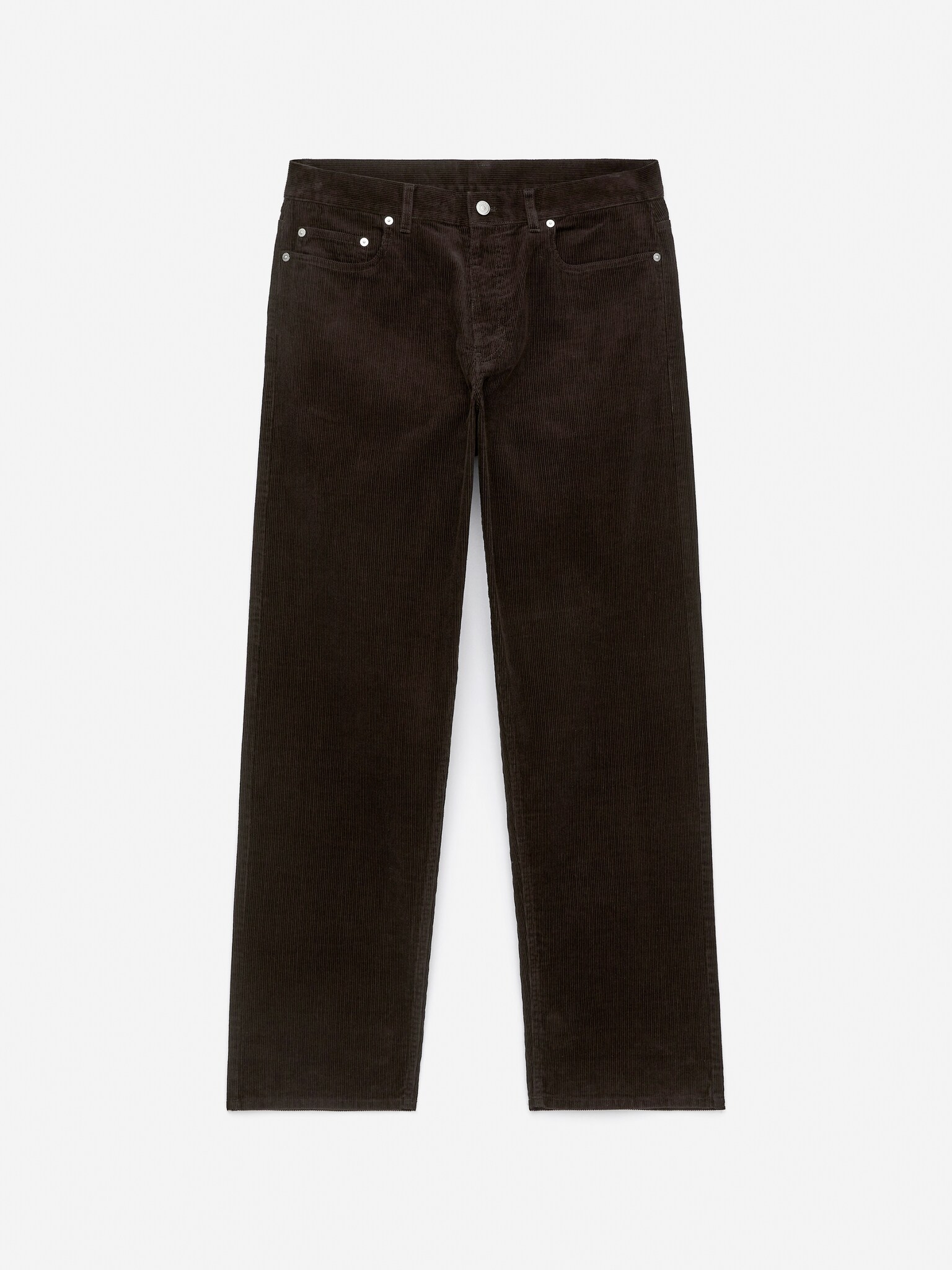 Pantalon en velours côtelé AMPLE - Marron/Taupe clair/Noir - 2