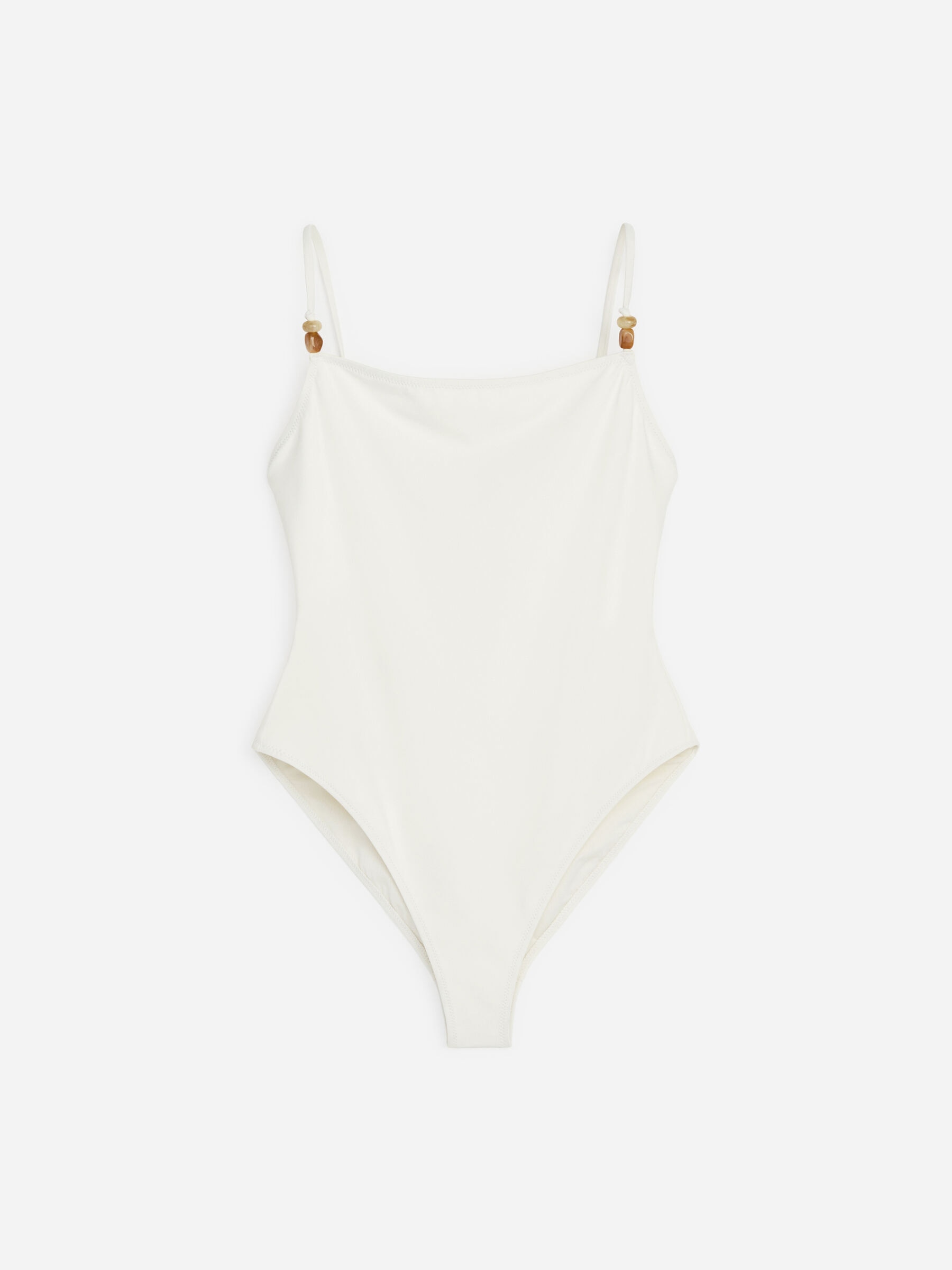 Baddräkt med pärlor - Off-white - Women - StillMedia/DescriptiveStillLife - 3