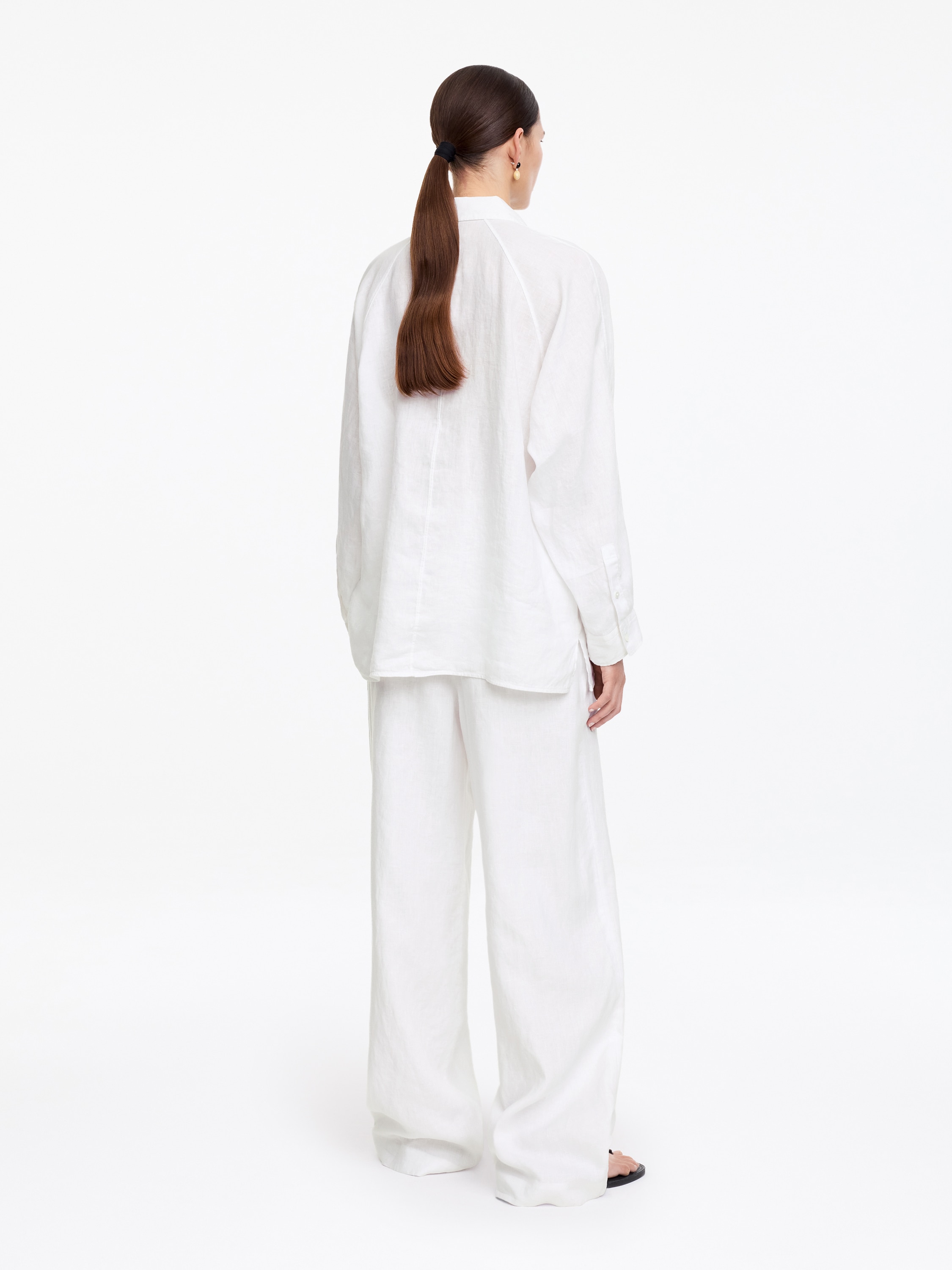 Relaxed Linen Shirt – White – ARKET EU