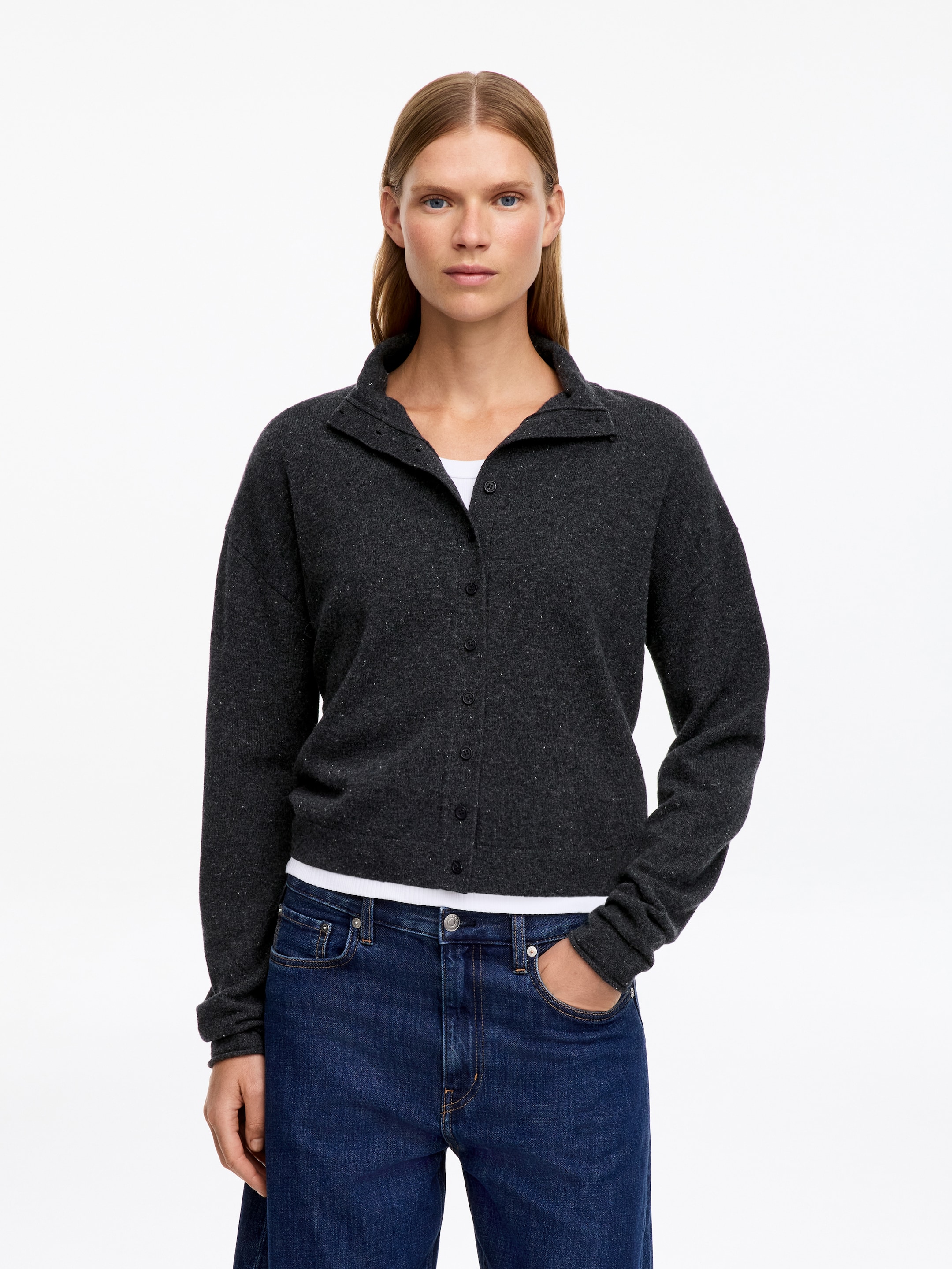 Merino Wool Cardigan-Black-20271