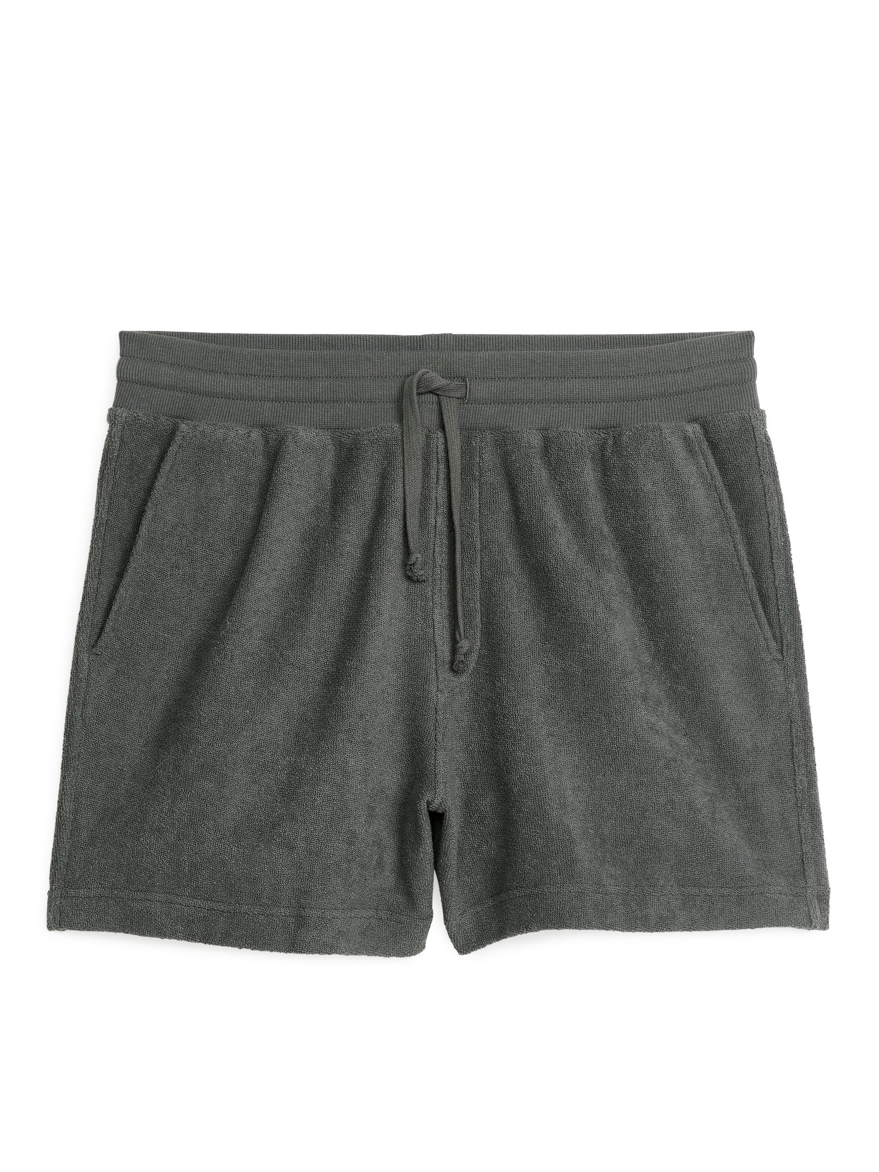 Shorts in spugna di cotone-#5B5D5A-3088