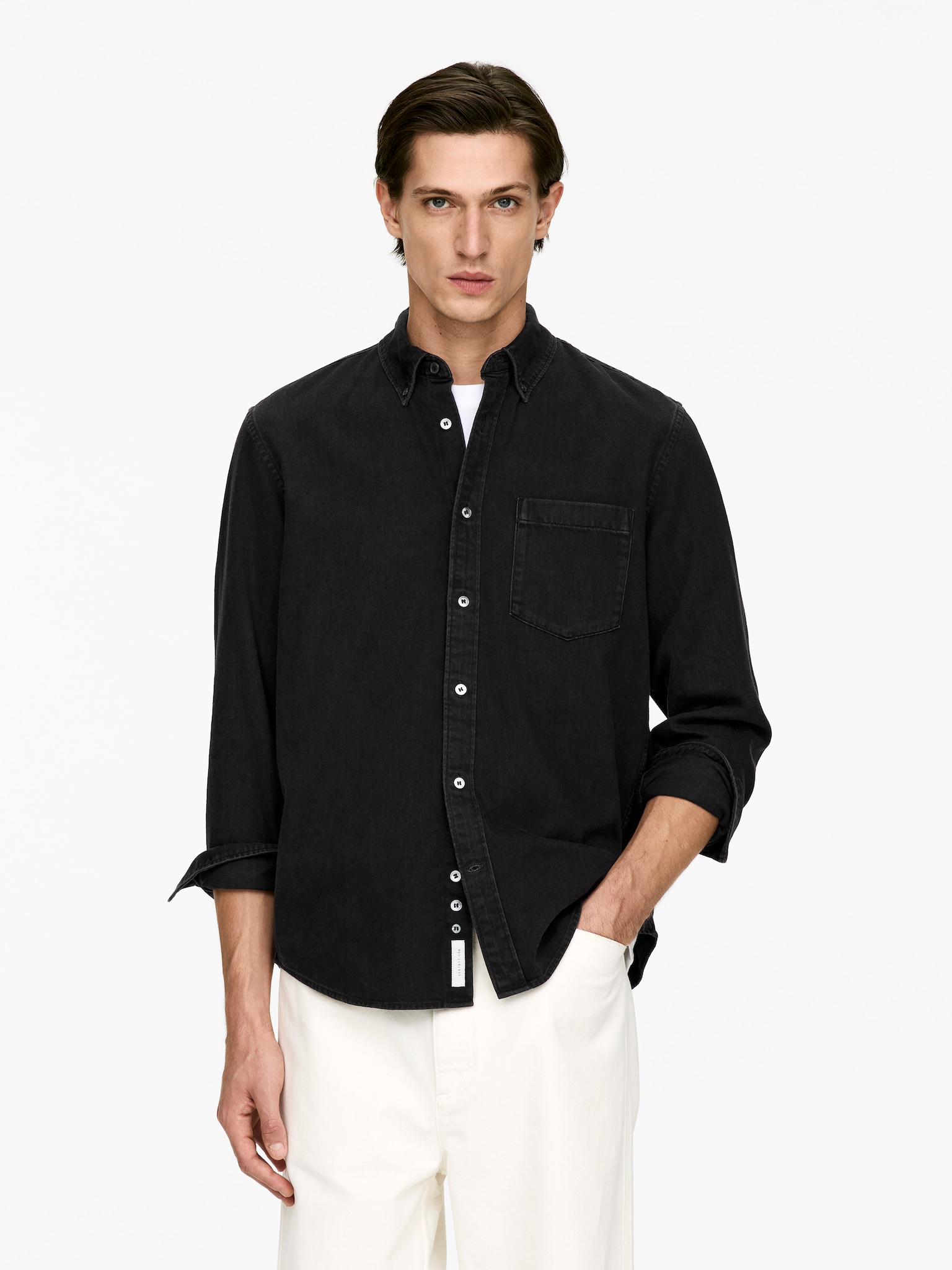 Camicia in denim - Nero/Blu scuro/Blu lavato/Azzurro