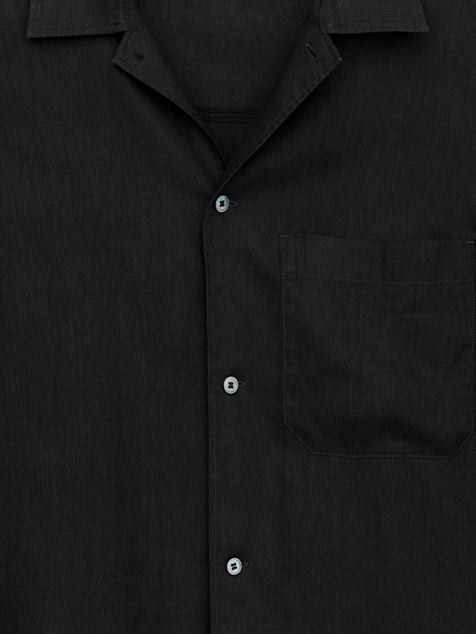 Linnen overhemd met korte mouwen - Black/Dark Blue/Green - 2
