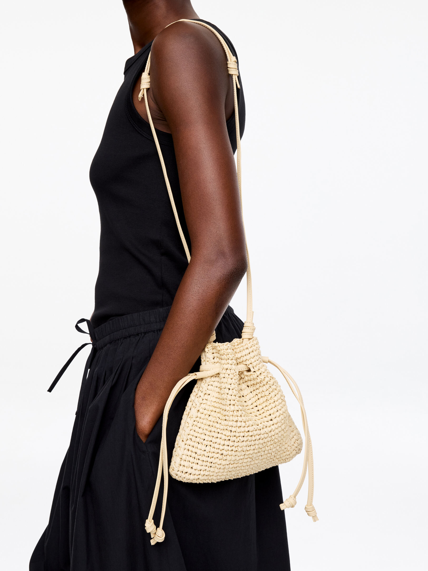 Bolso de rafia-#D8CEAC-19488