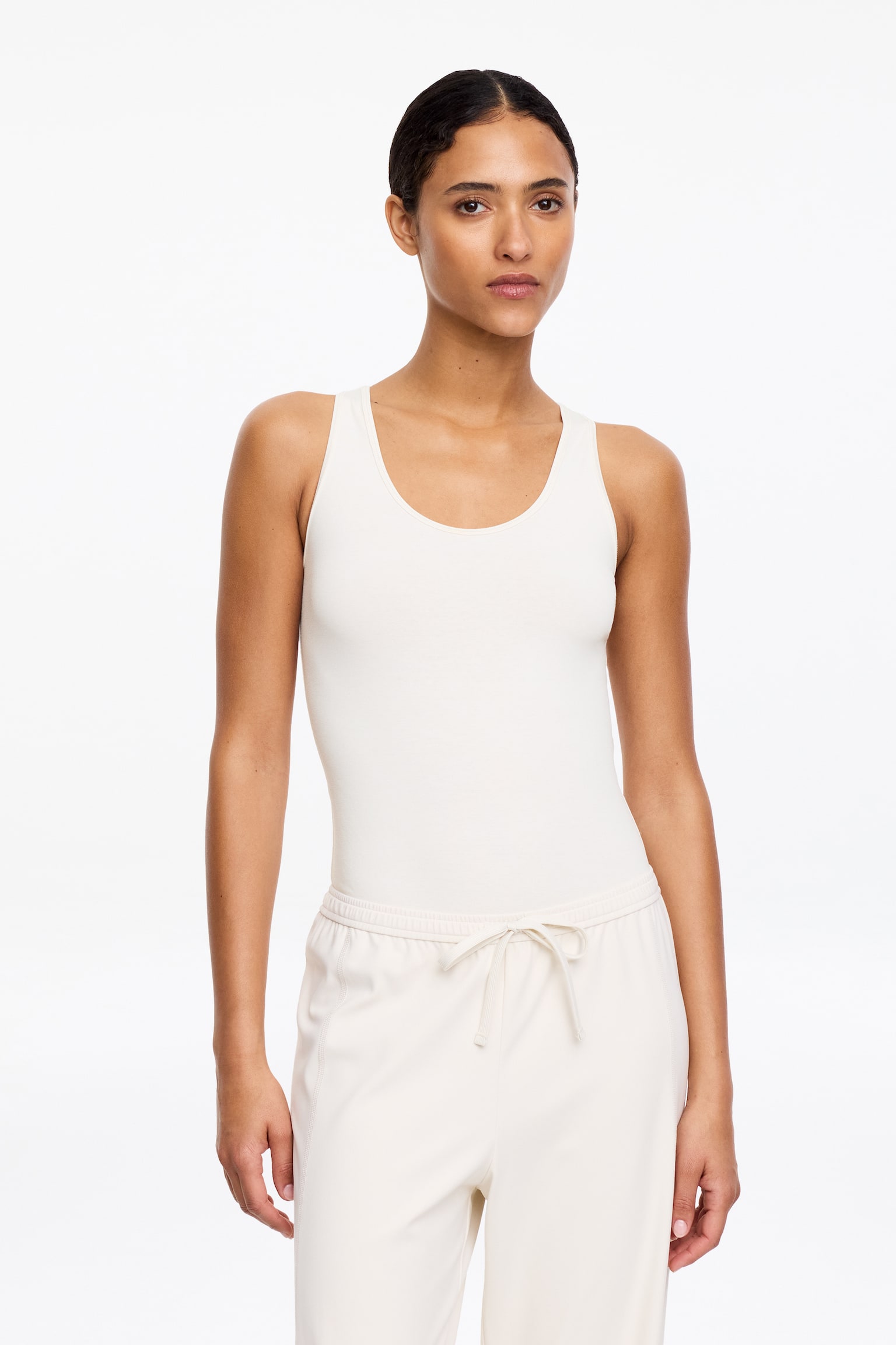 Racerback bodysuit - Hvit/Svart - 1