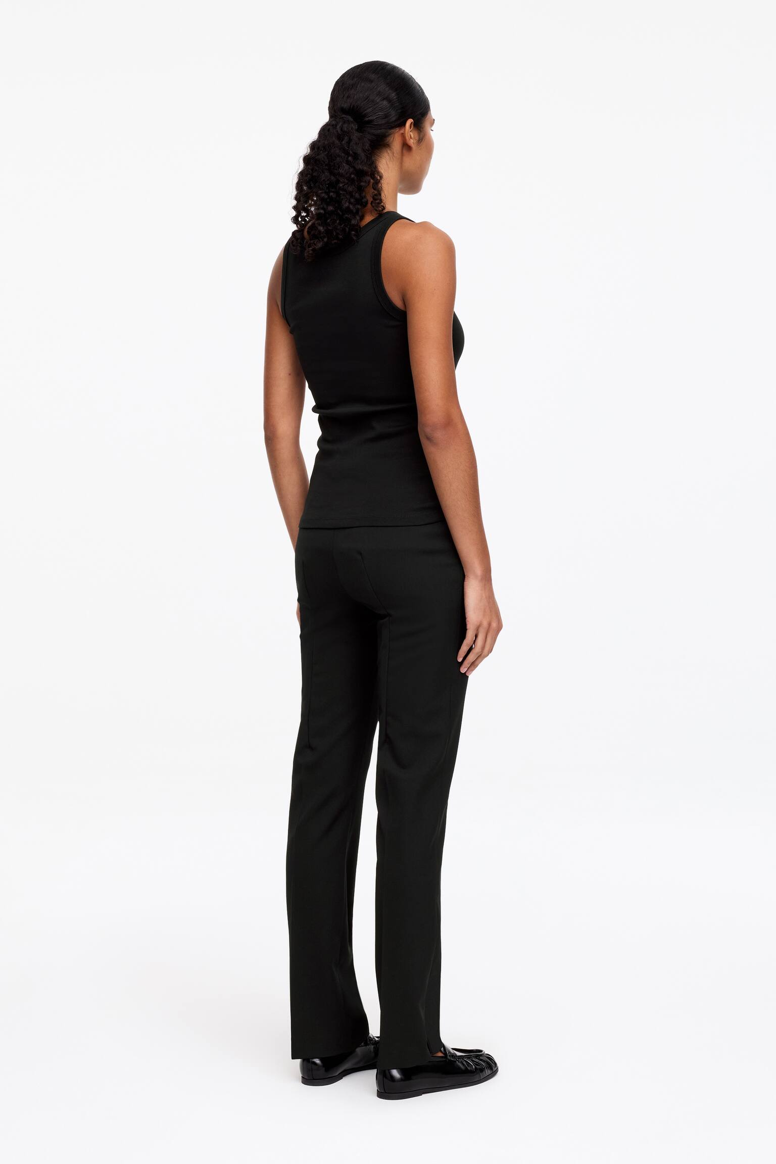 Tank top i ribstof - Sort/Hvid/grå/Pink - 4