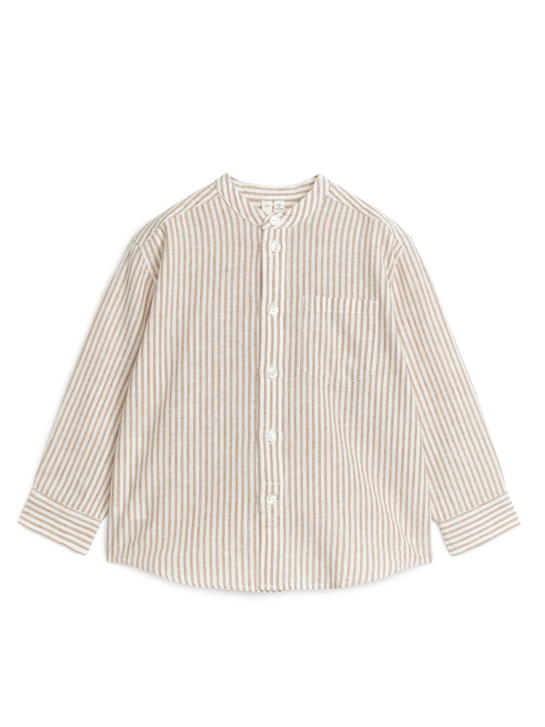 Henley Linen Shirt - Beige/Off White - Relaxed fit - Children - StillMedia/DescriptiveStillLife - 2