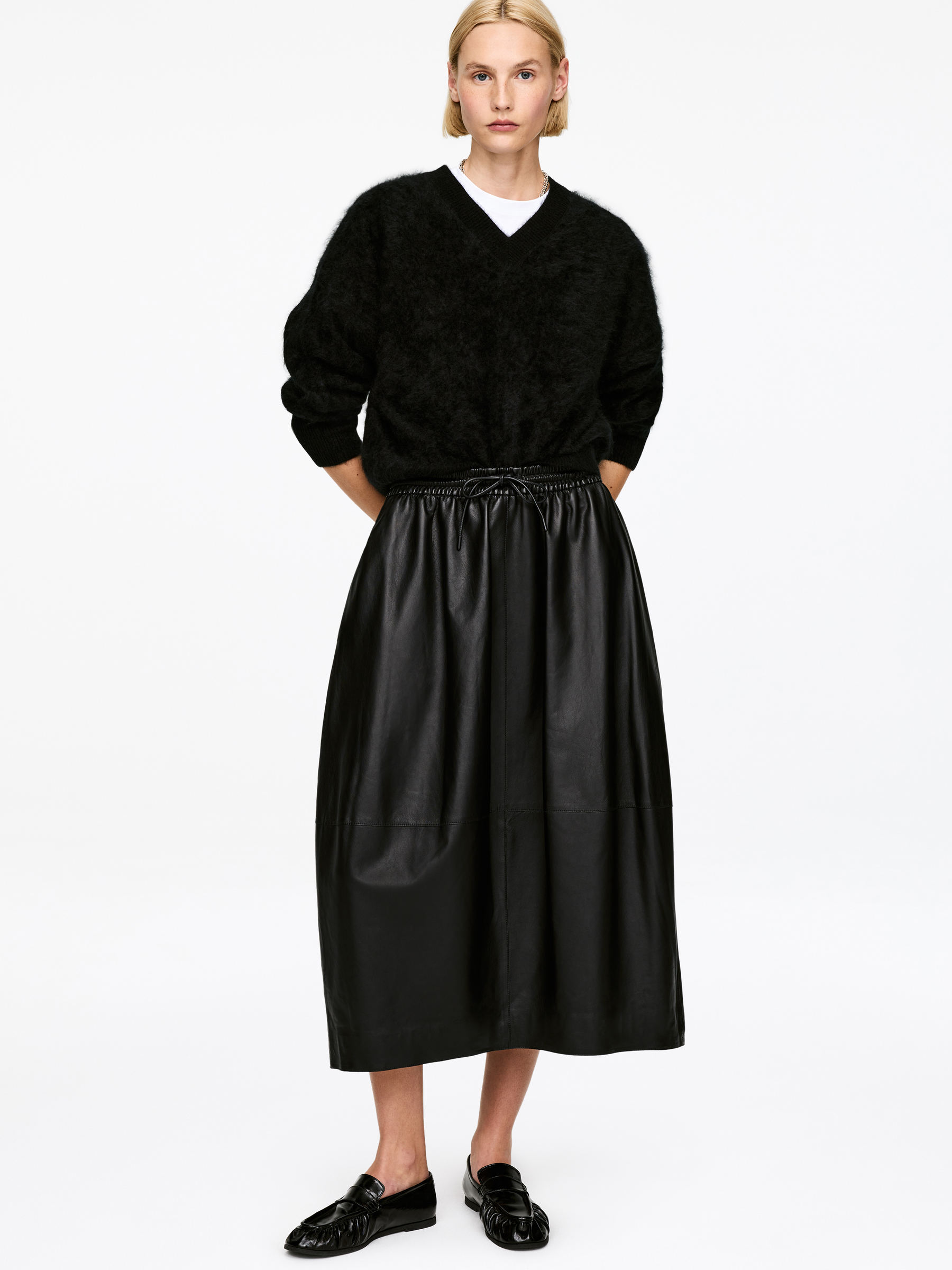 Jupe barrel en cuir - Noir - Regular fit - Femme - StillMedia/Lookbook - 5