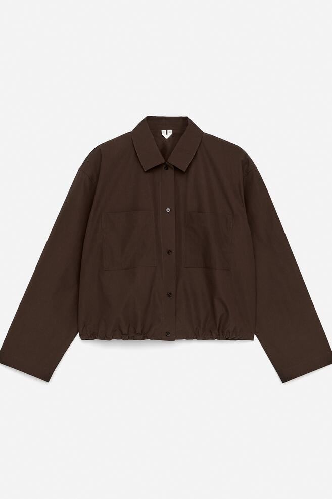 Veste blouson raccourcie - Marron - 1