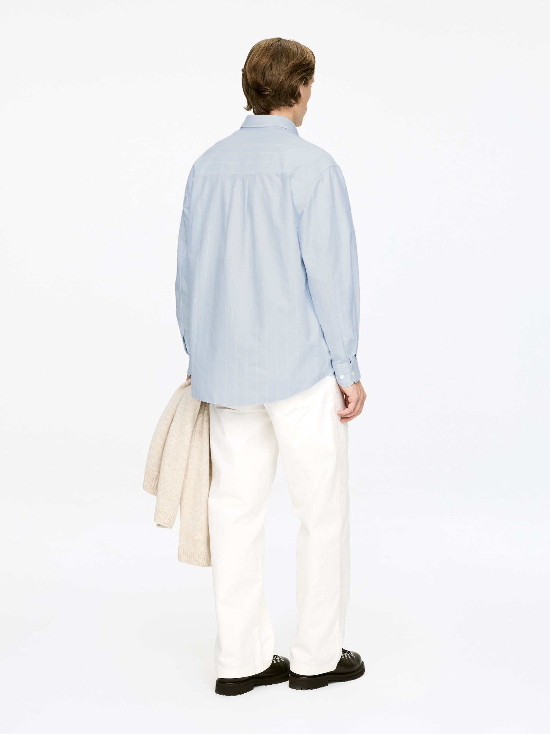 Oversized Oxford Shirt - Blue/White - Oversized - Men - StillMedia/Lookbook - 3