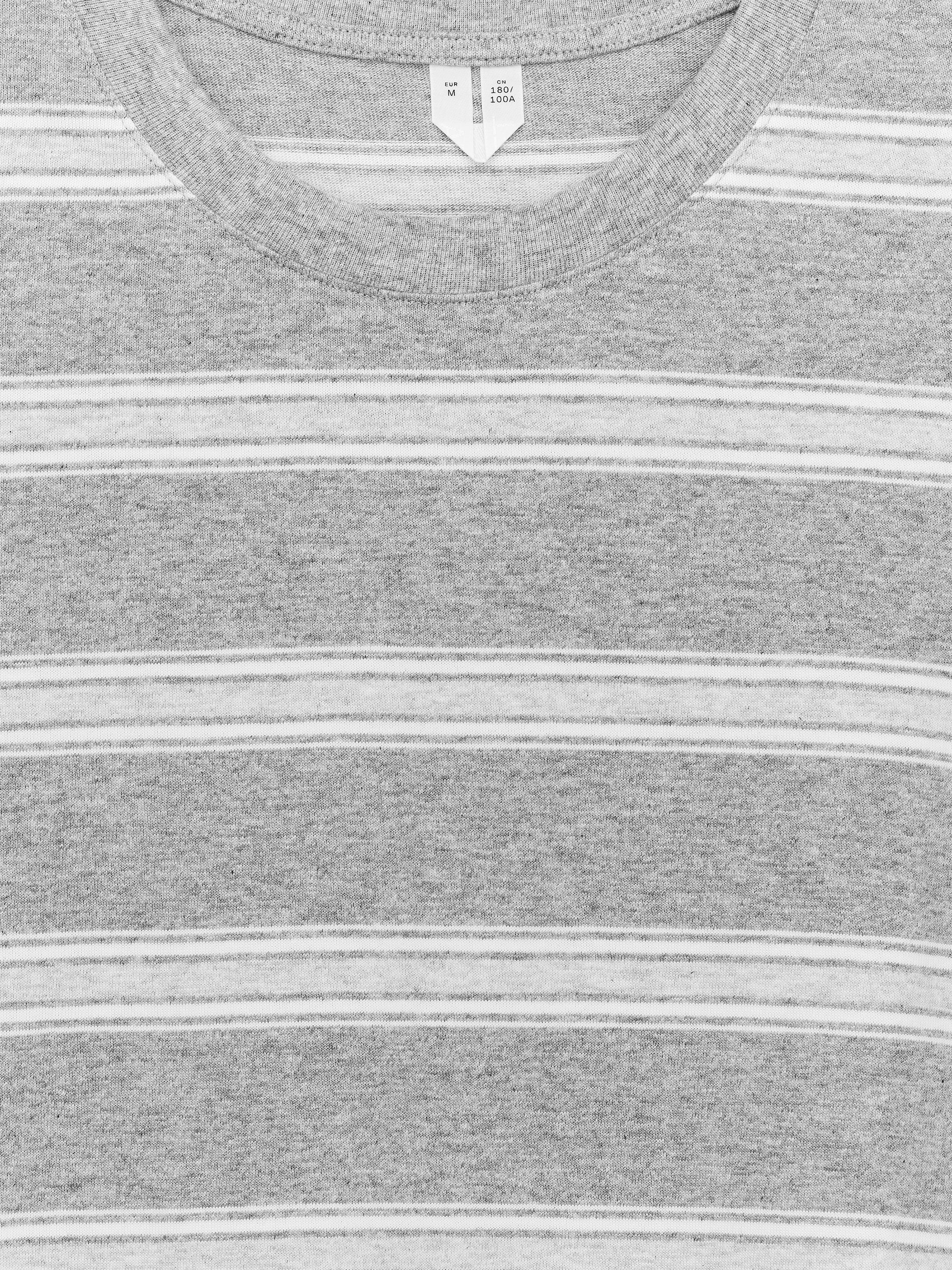 T-shirt décontracté à manches longues - Gris/Blanc - Relaxed fit - Homme - StillMedia/DescriptiveDetail - 1