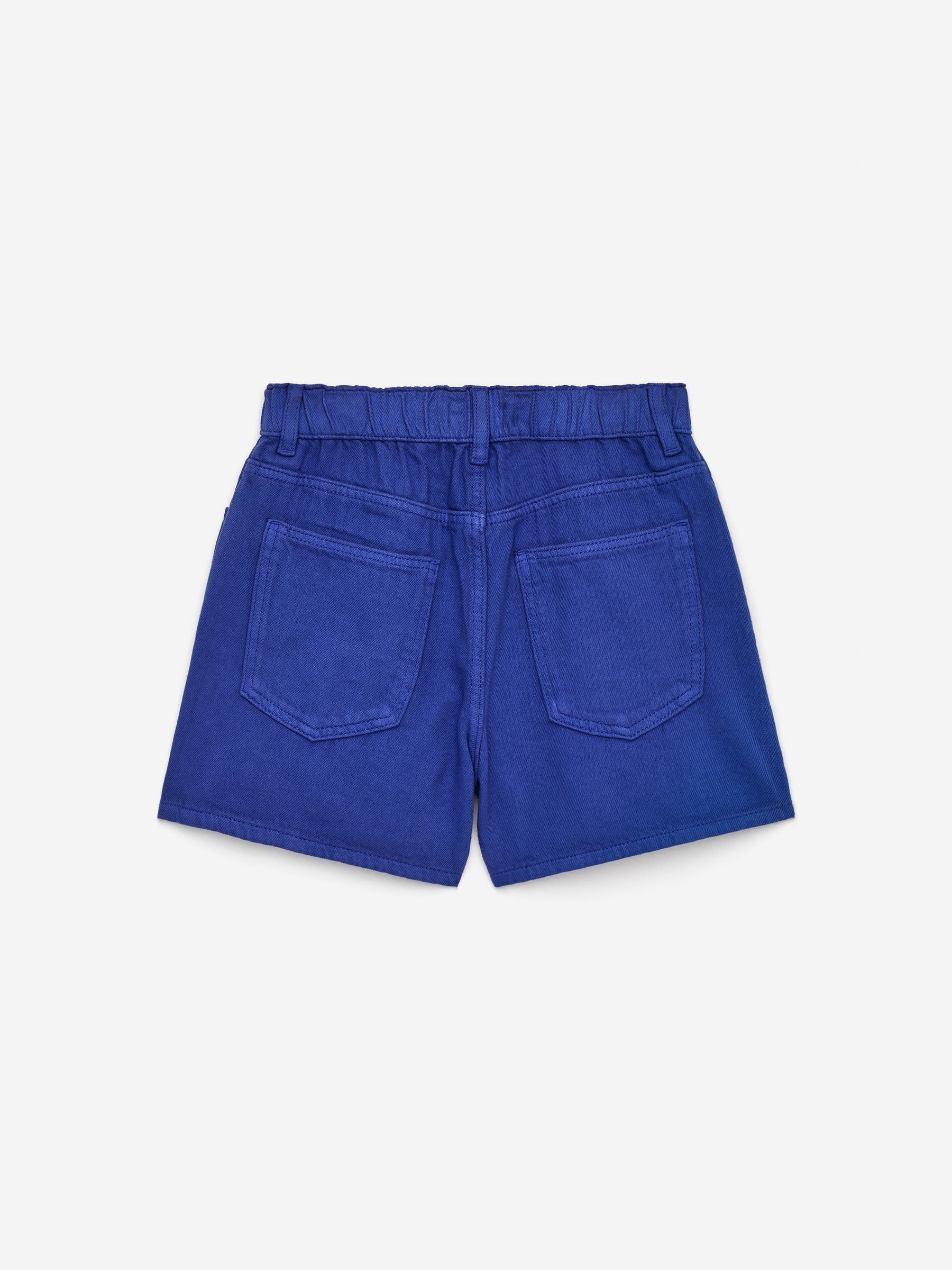Embroidered Denim Shorts - Bright Blue - Relaxed fit - Women - StillMedia/DescriptiveStillLife - 1