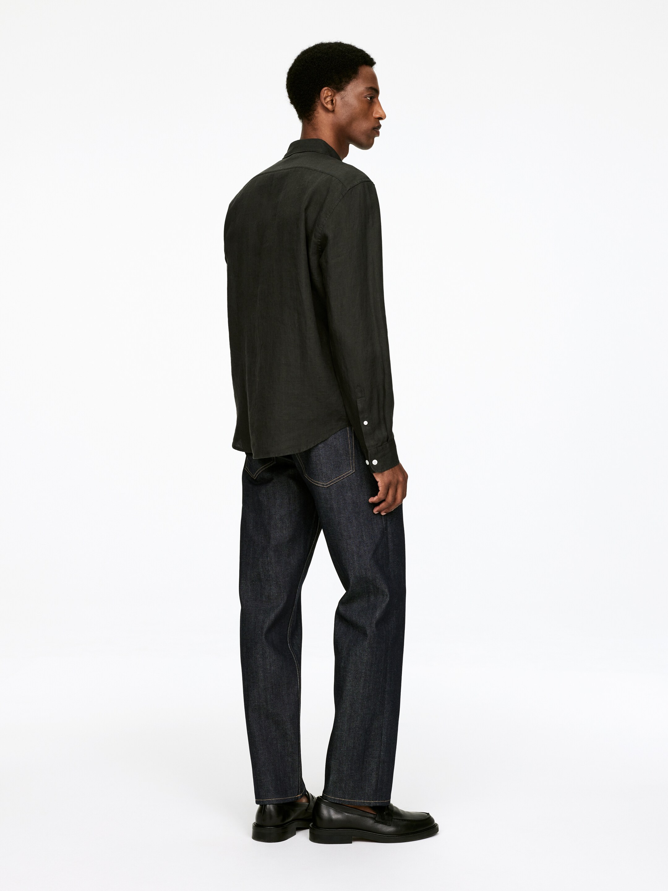 Grotere afbeelding bekijken: Regular-Fit Linen Shirt - Dark Green - HEREN | H&M BE 3