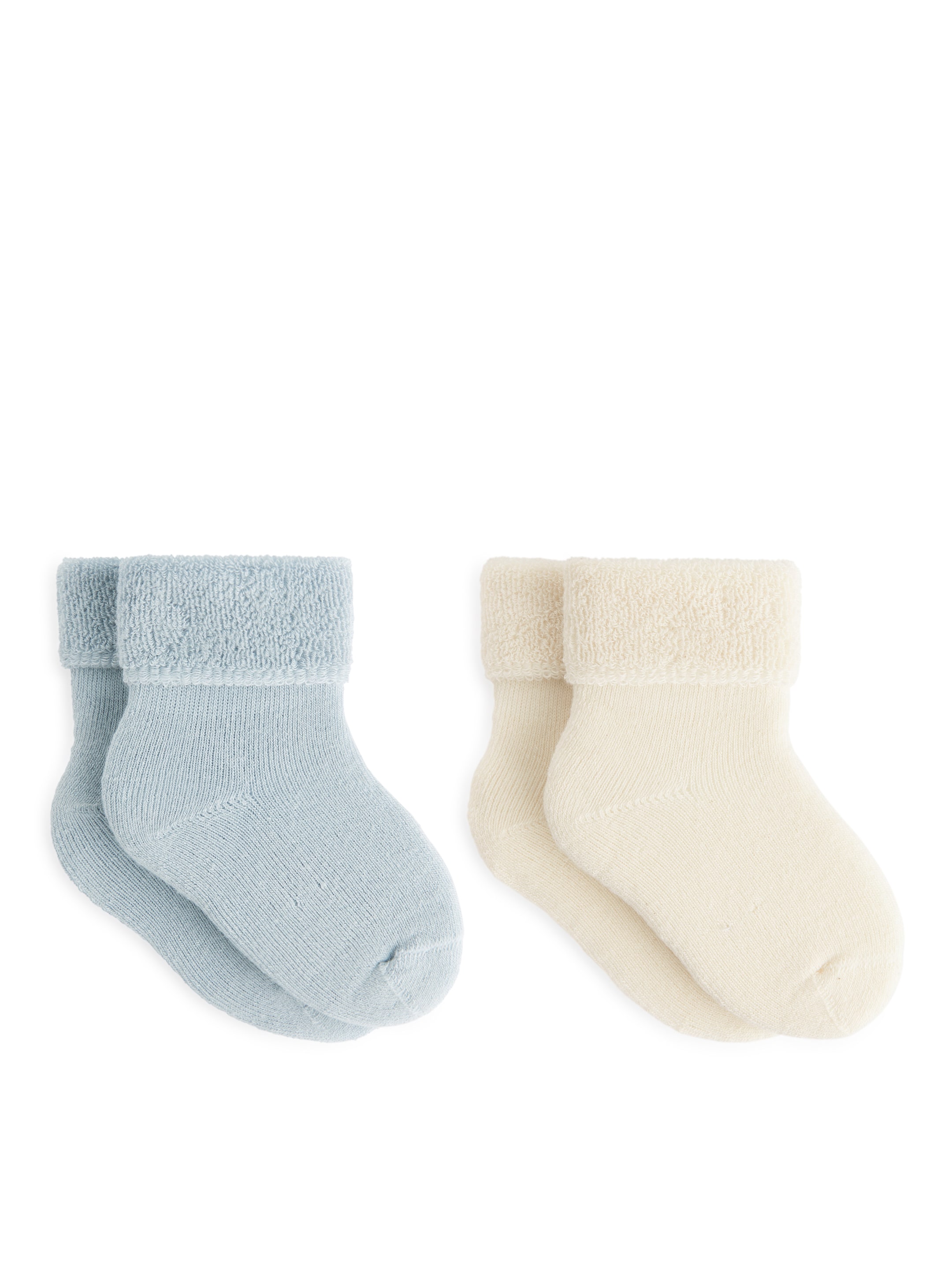 View larger image: Terry Baby Socks - Dusty Blue/White - Kids | H&M GB 1