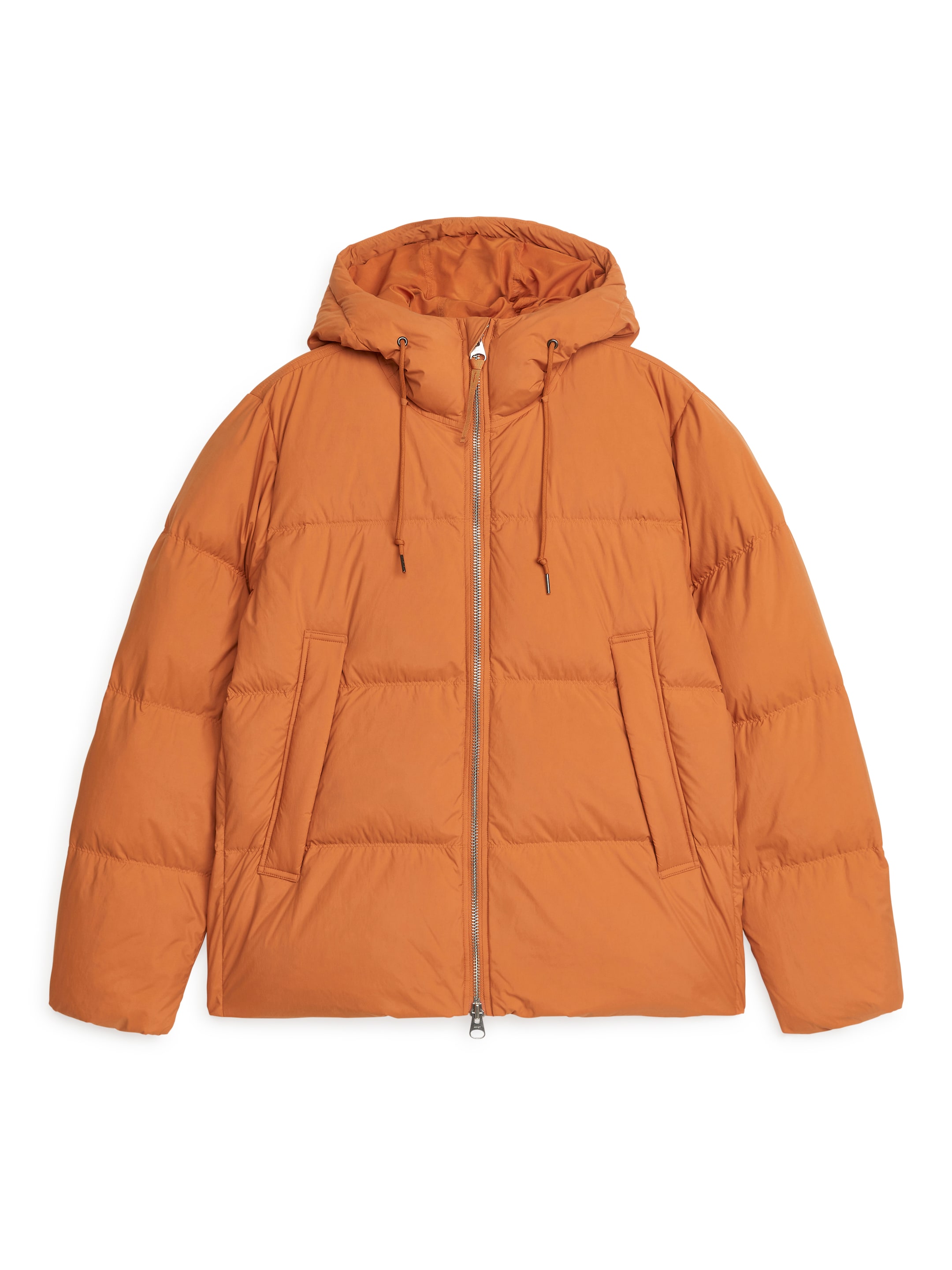 Upcycled Down Puffer Jacket - Orange - Regular fit - Men - StillMedia/DescriptiveStillLife - 3
