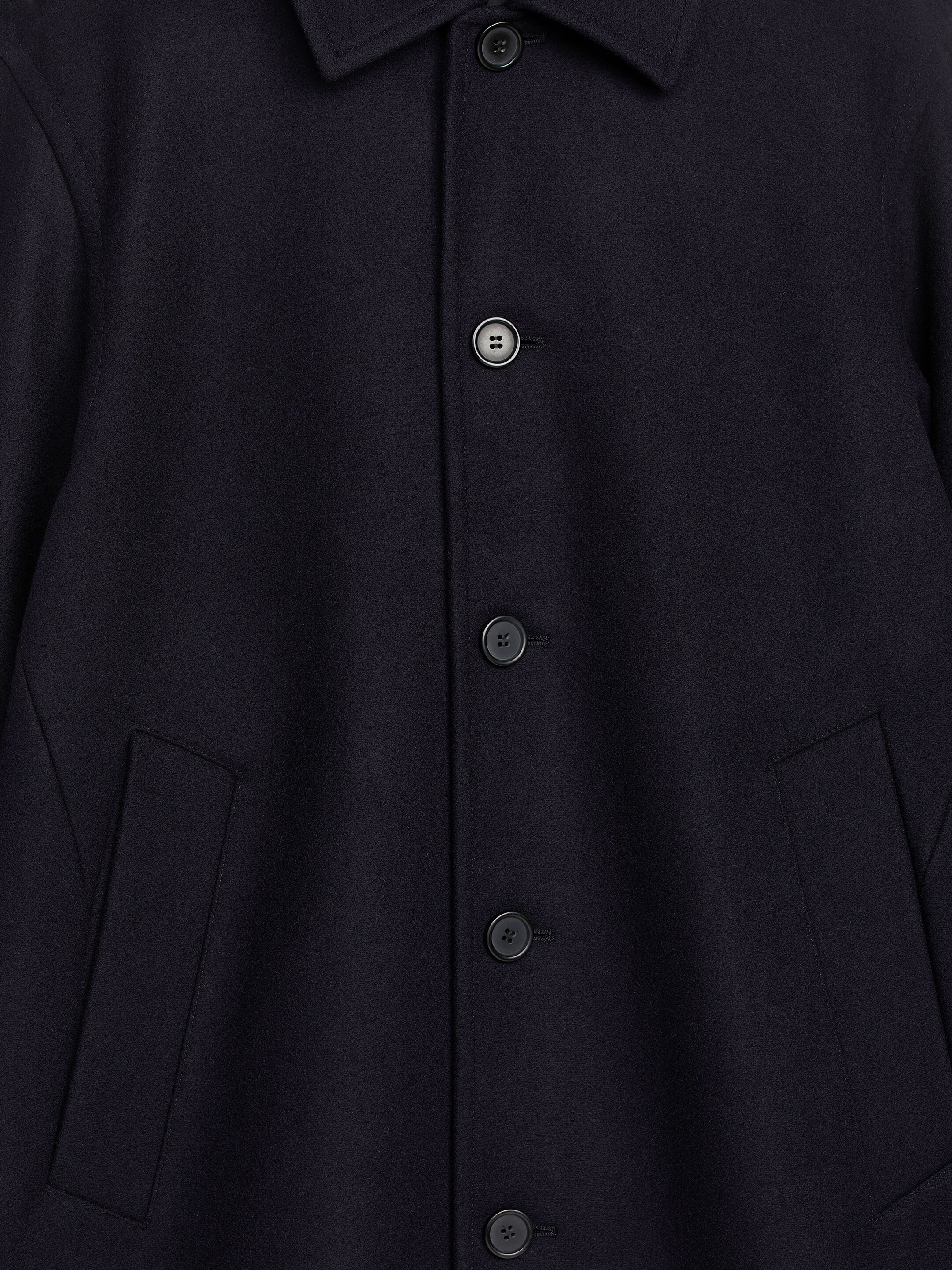 Zobacz większy obraz: Gruby płaszcz z meltonu - Ciemnoniebieski - ON | H&M PL 2