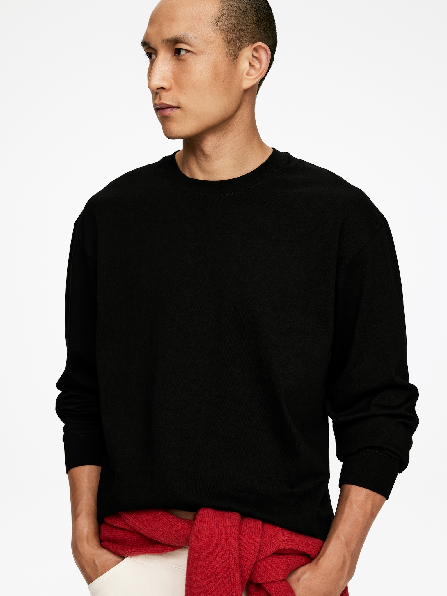 Long-Sleeve T-Shirt - Black/White - 4