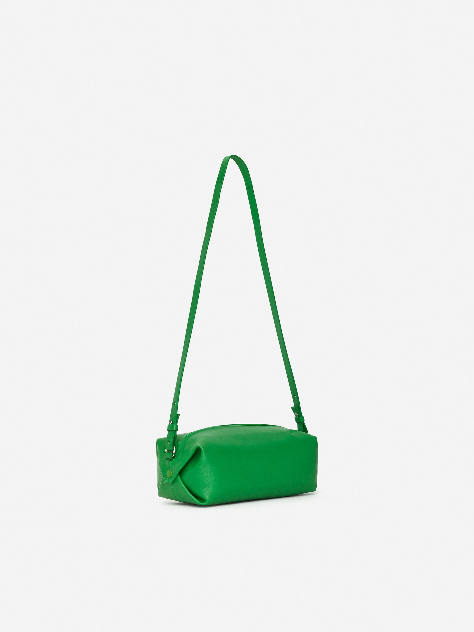 Sac en cuir à bandoulière - Vert vif/Noir - 3