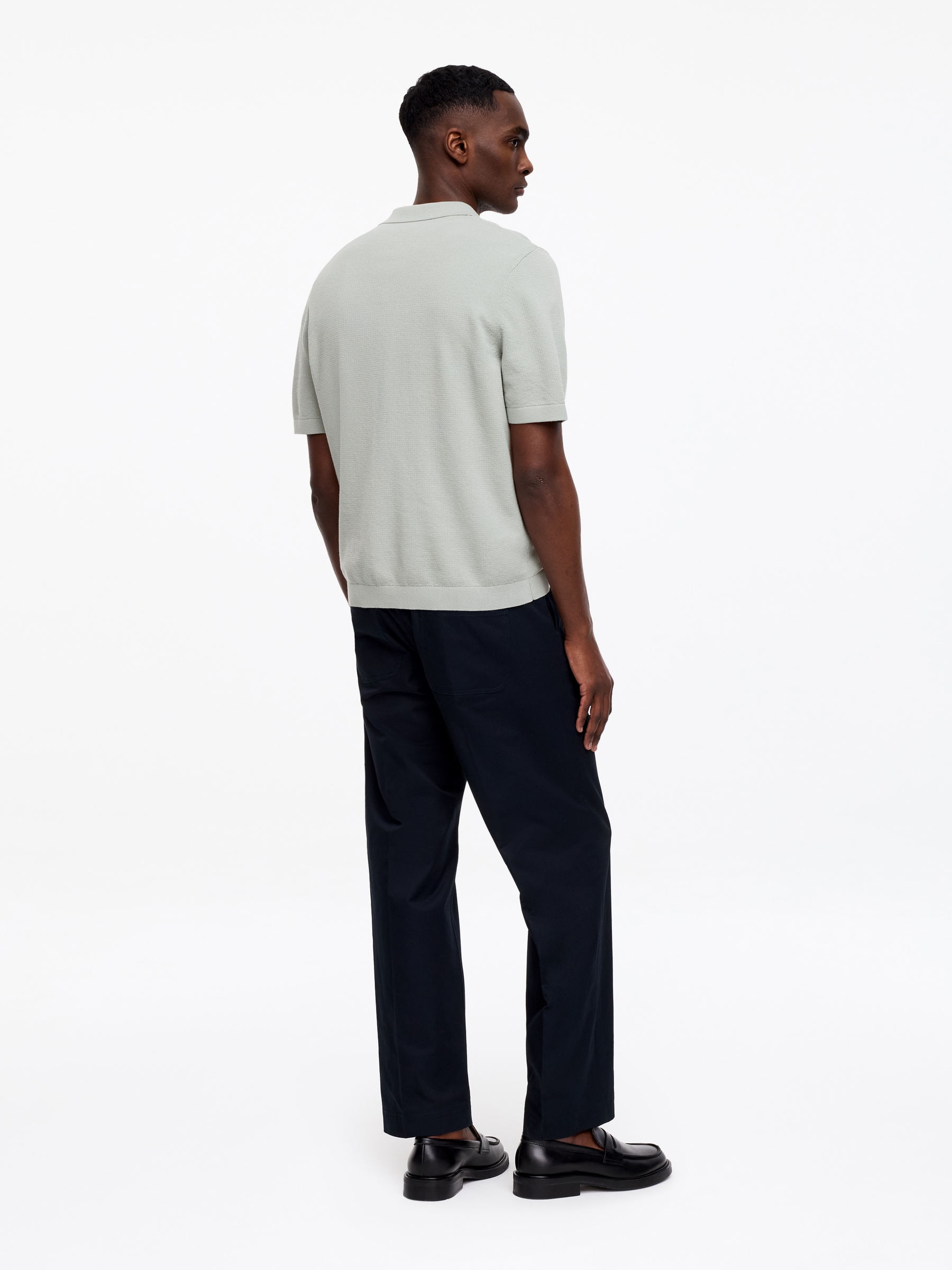 Textured Polo Shirt - Dusty Mint - Regular fit - Men - StillMedia/Lookbook - 4