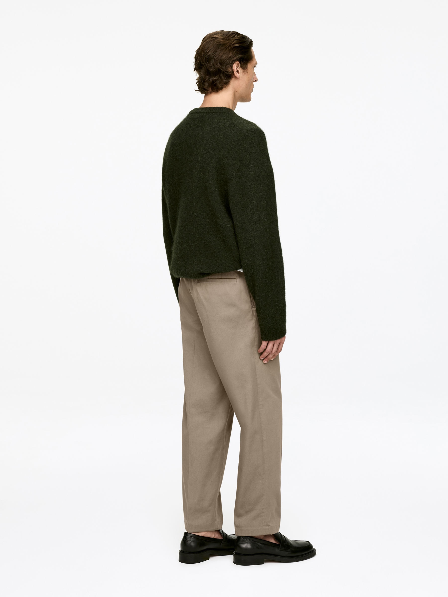 Loose Fit Cotton Trousers - Mole - Loose fit - Men - StillMedia/Lookbook - 4