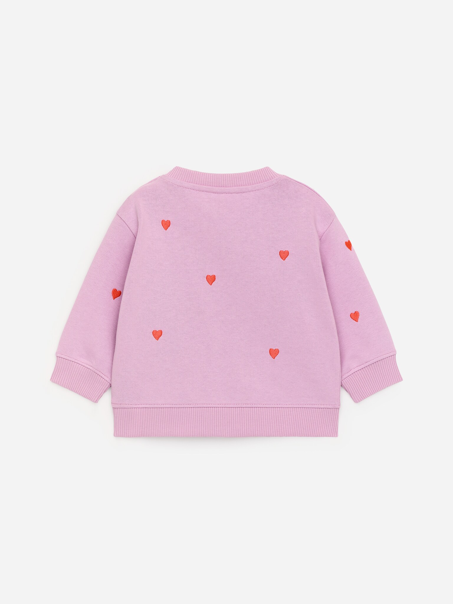 Baumwoll-Sweatshirt mit Stickerei - Rosa - 2