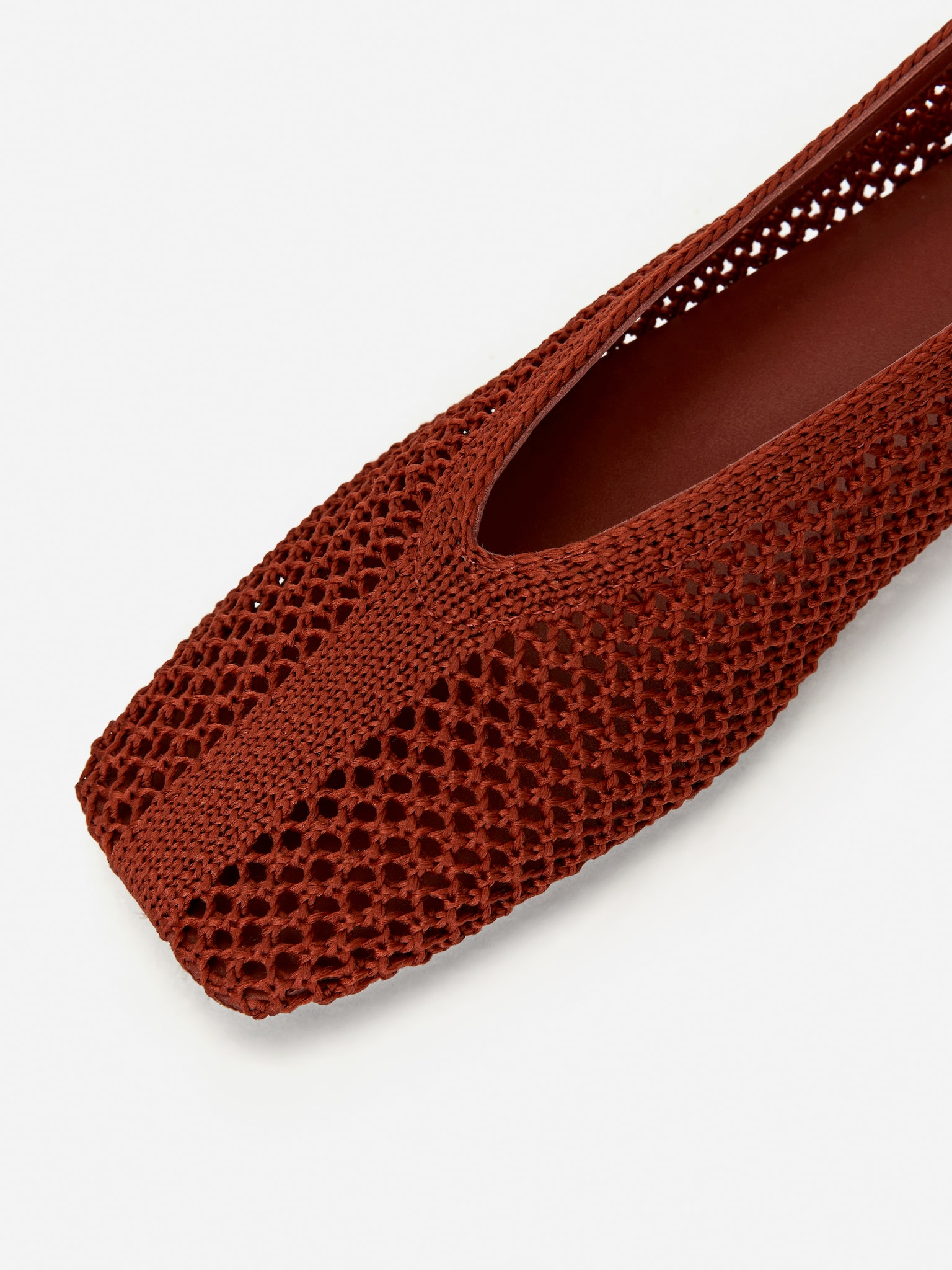 Knitted Ballerina - Rust/Black/Off White - 4
