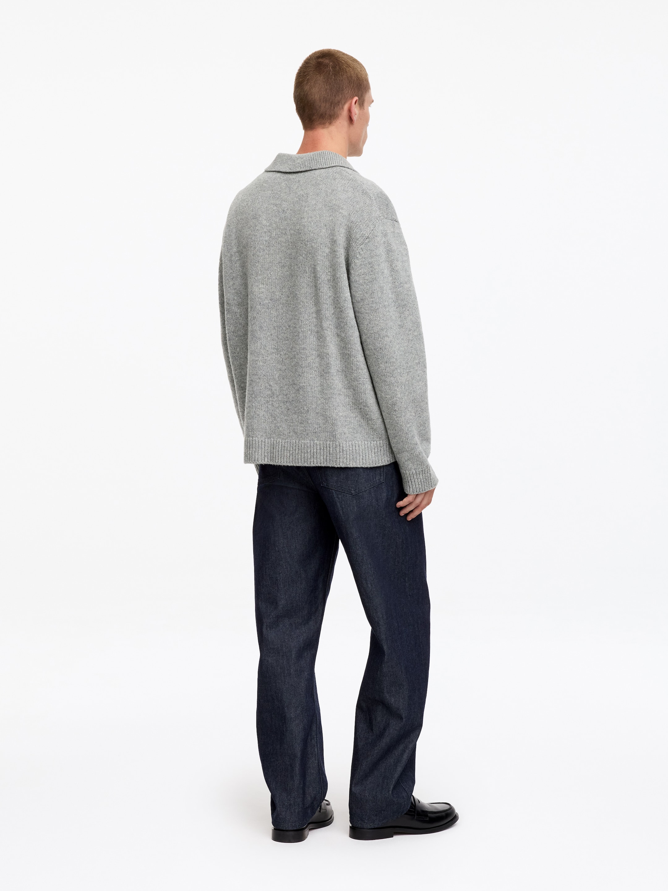 Polopullover aus Wolle - Graumeliert - Relaxed Fit - men - StillMedia/Lookbook - 3