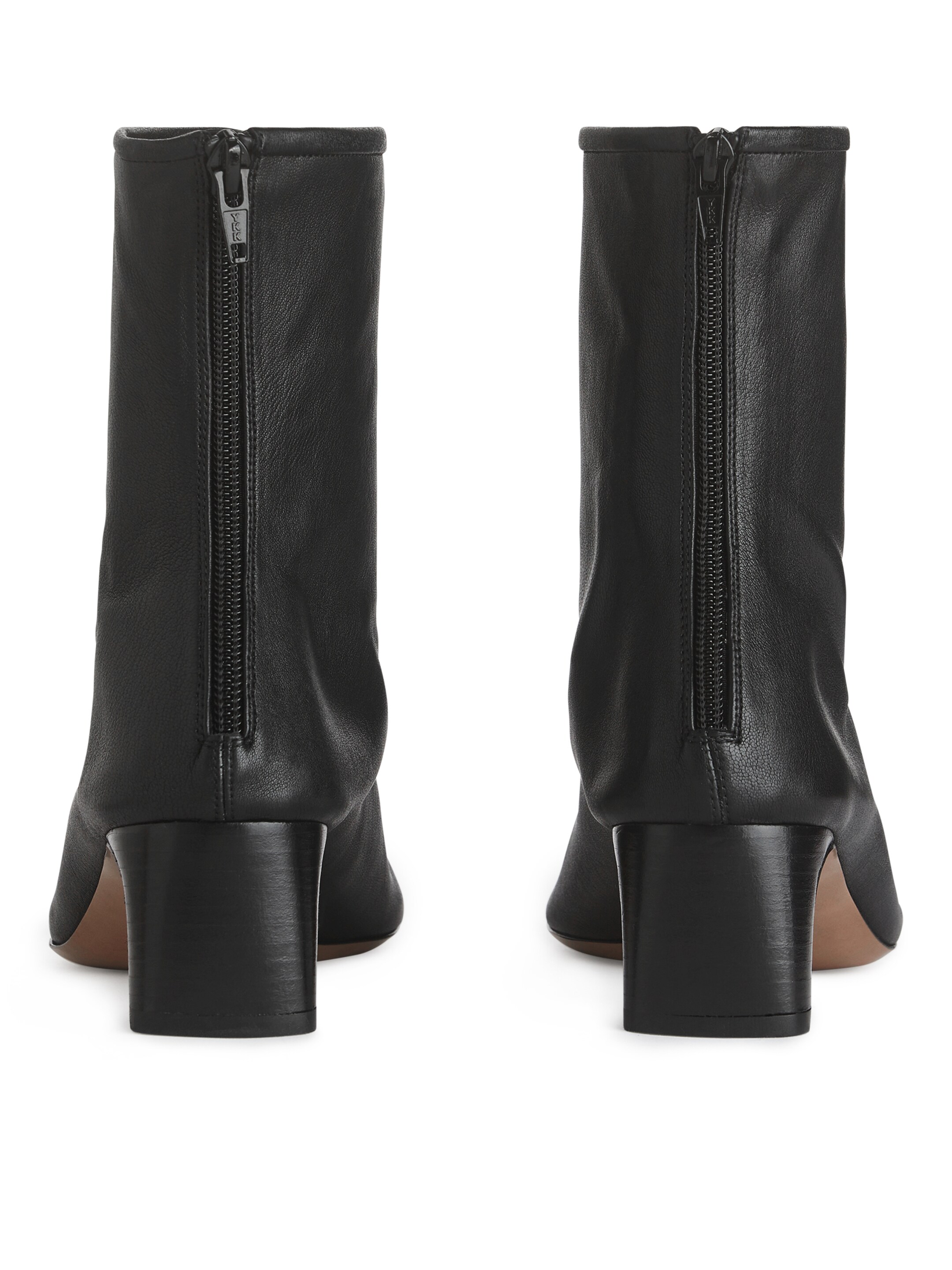 Stretch-Leather Sock Boots - Black - Women - StillMedia/DescriptiveStillLife - 2