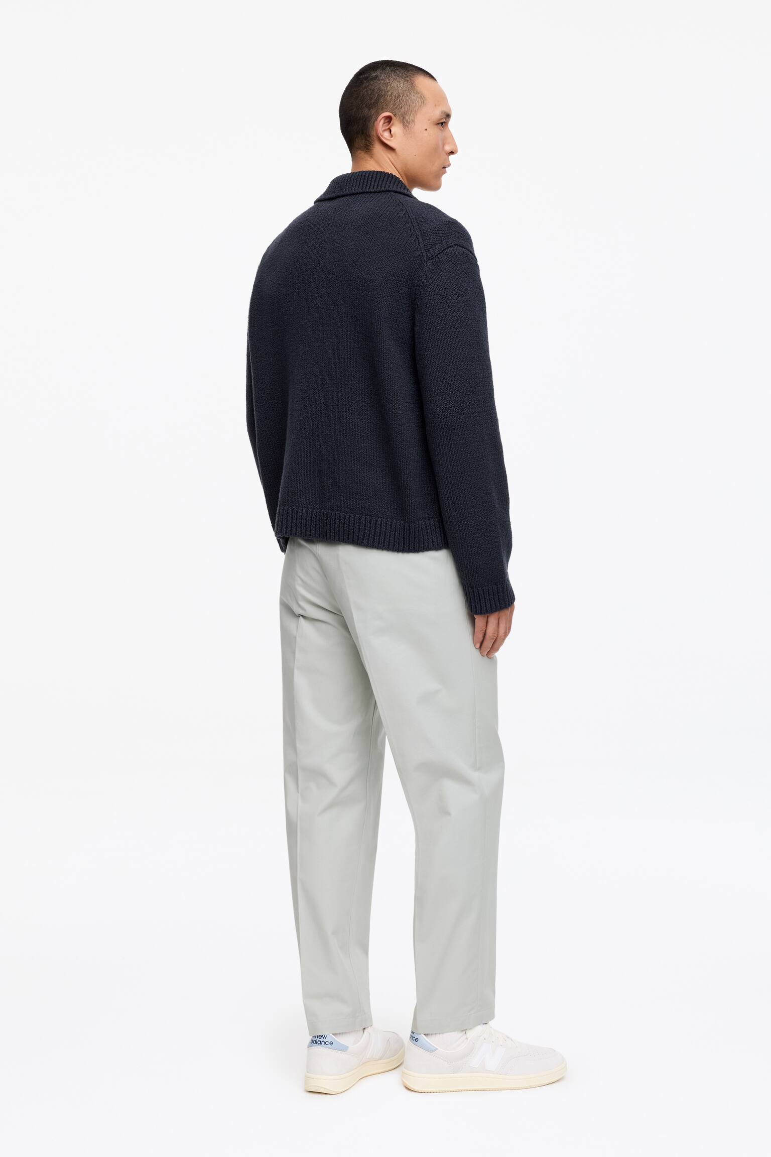 Pamutnadrág - Porszín világoszöld/Fekete - 3