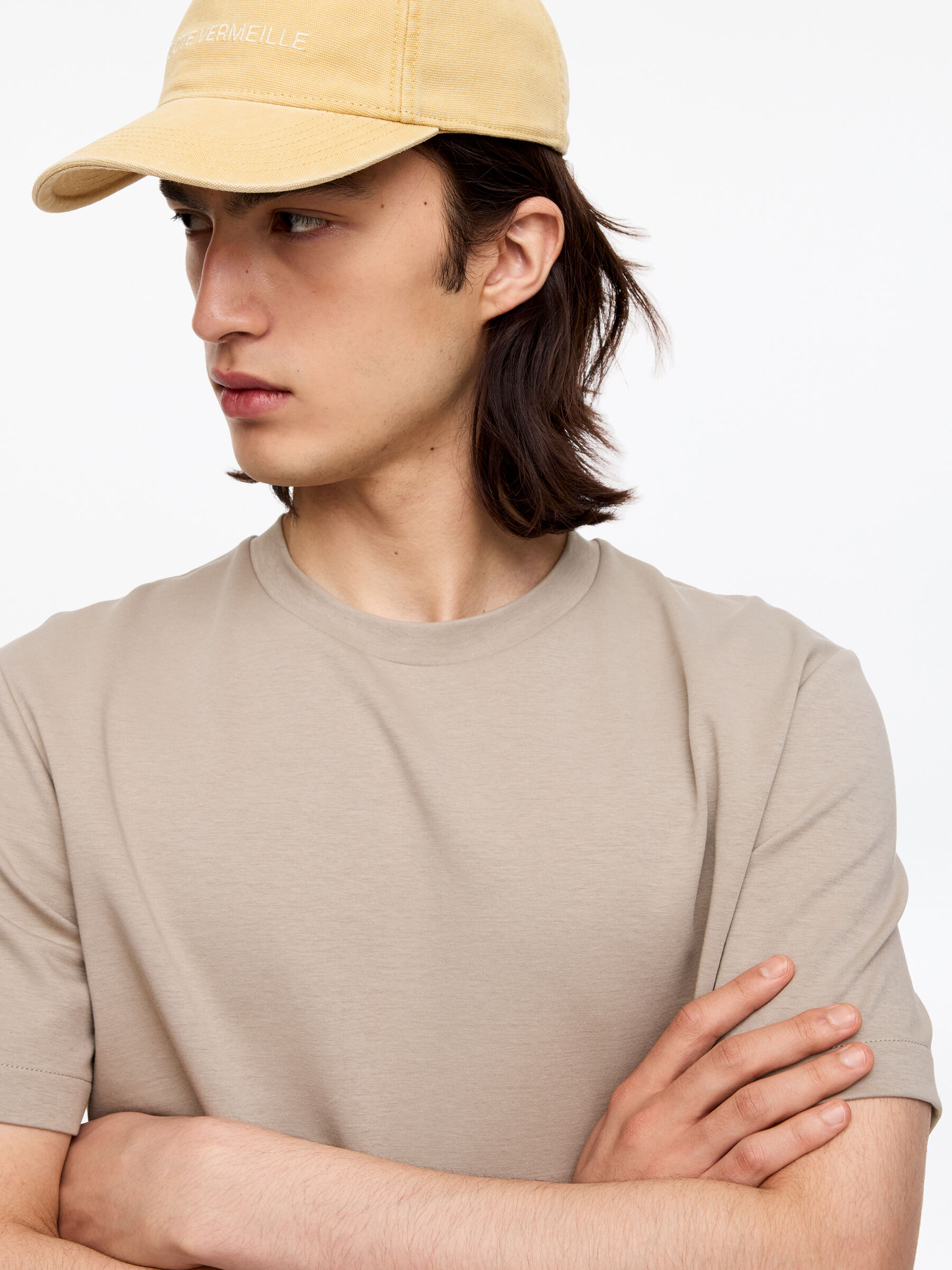 T-shirt classique en interlock - Taupe - Regular fit - Homme - StillMedia/Lookbook - 2